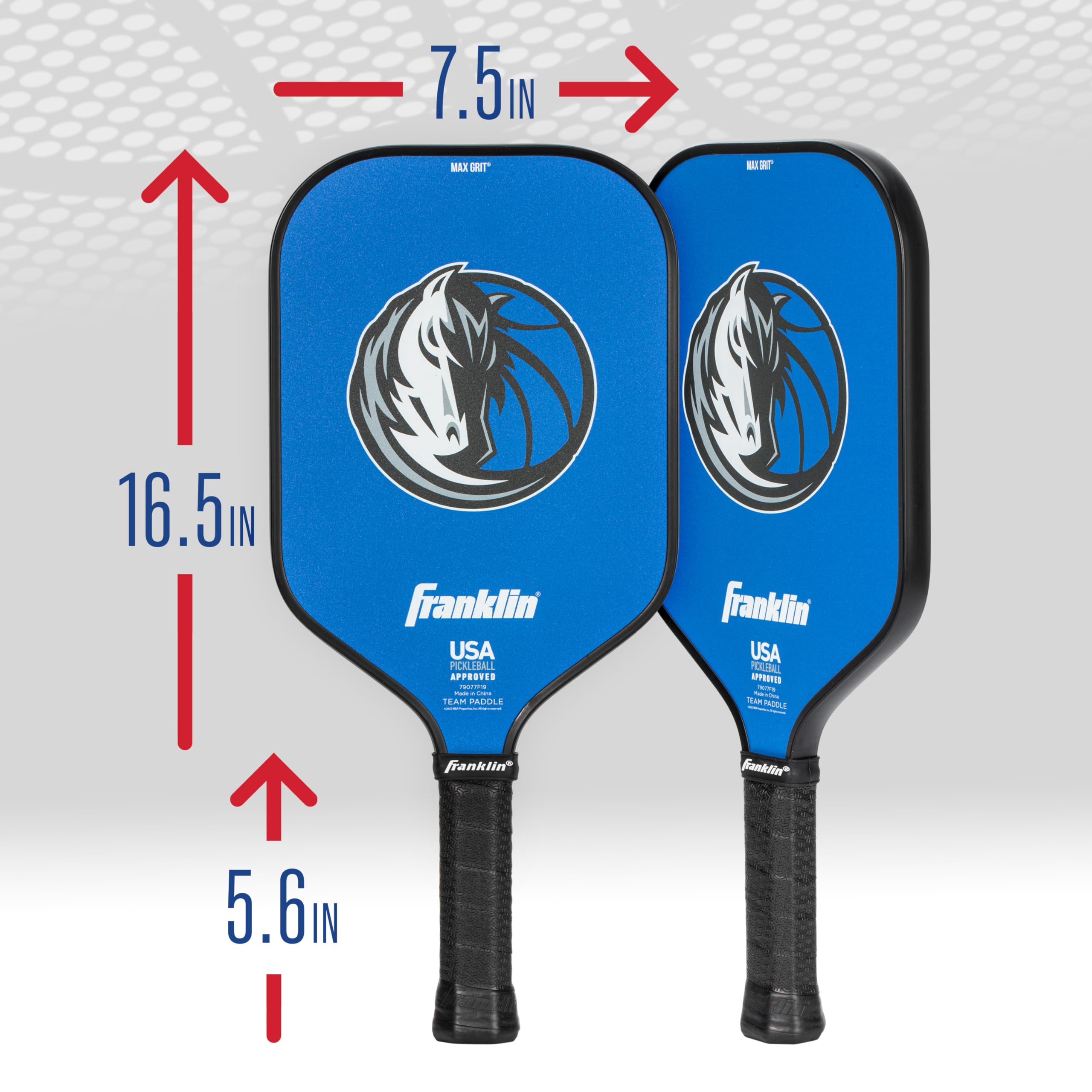 Franklin Sports NBA Dallas Mavericks Pickleball Paddle - Official NBA Team Pickleball Paddles - USAP (USAPA) Approved Premium Quality Pickleball Paddles - Authentic Team Logos + Colors