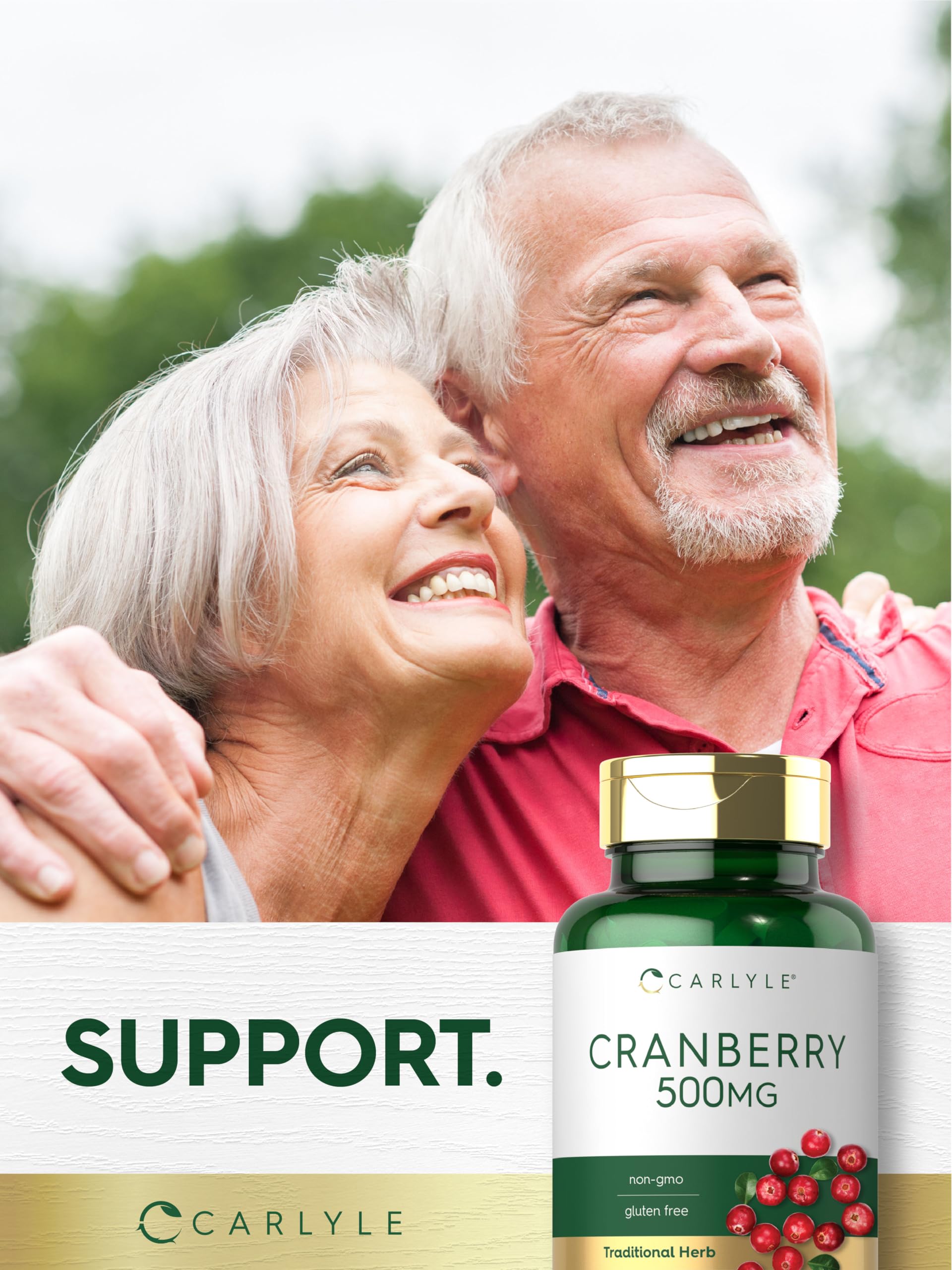 Carlyle Cranberry Pills | 500mg | 100 Caplets | Non-GMO, Gluten Free Supplement