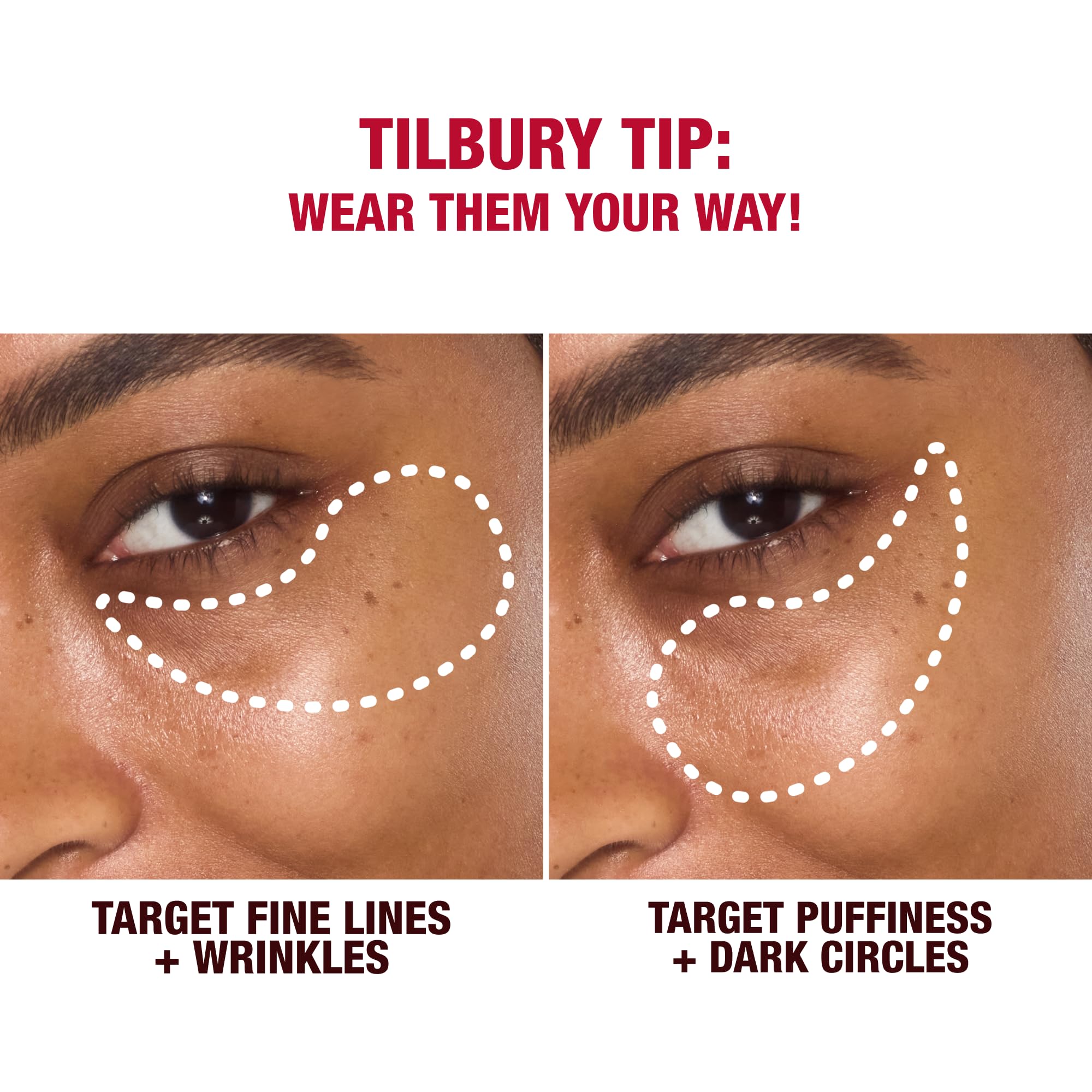 Charlotte Tilbury Hollywood Skin Secrets Under Eye Patches - Radiance-Boosting Eye Patches for Puffy Eyes and Dark Circles - Infused with a Non-Slip & Non-Drip Cooling Hydrogel Cushion