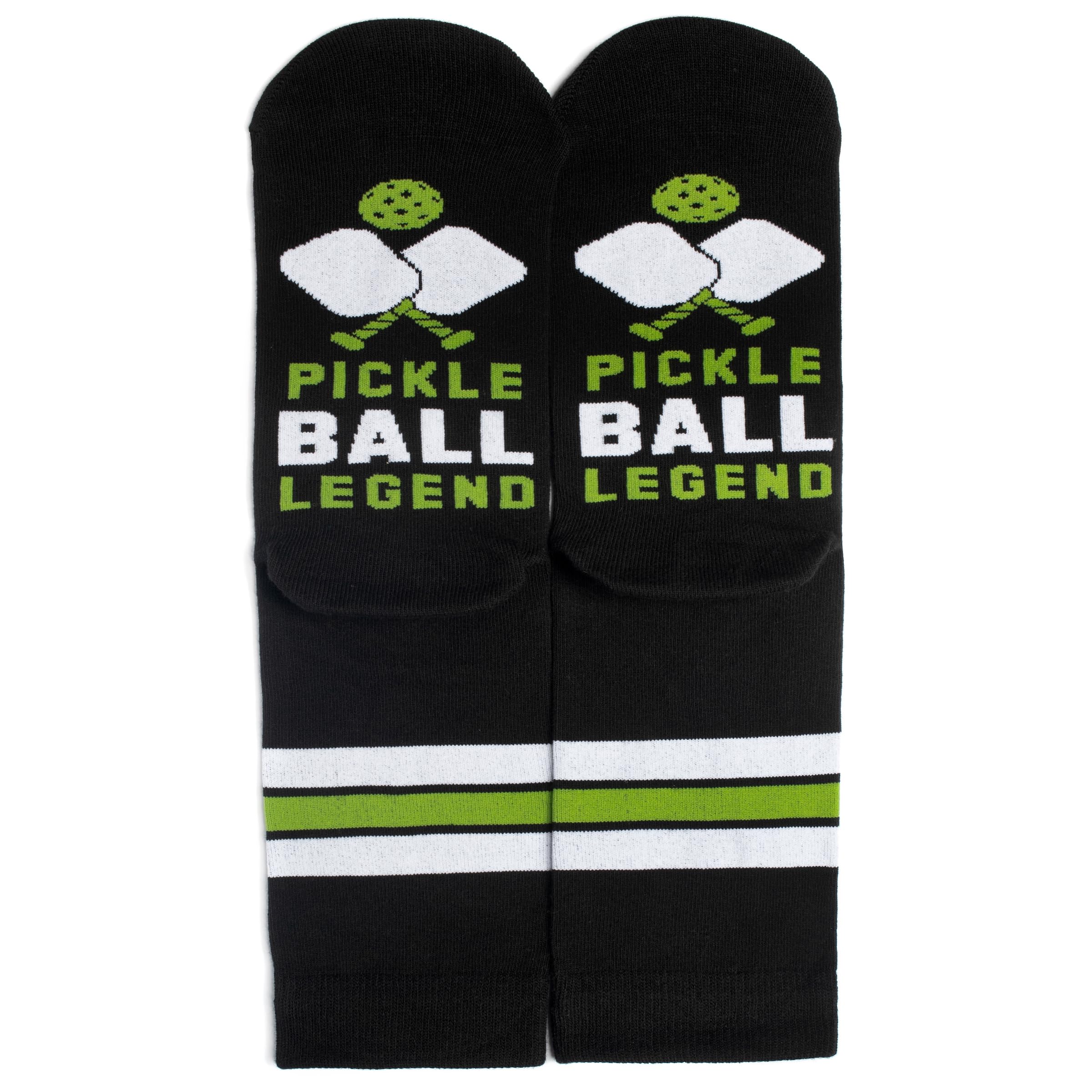 Pickleball Legend Socks for Pickle Ball Lovers - Novelty Gifts for Men, Women, and Teens One Size