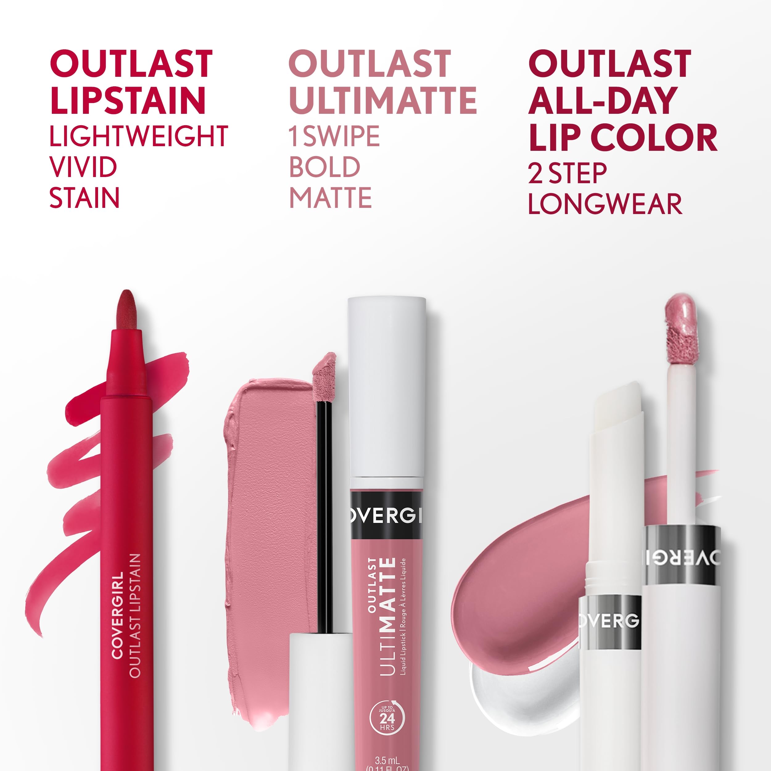 COVERGIRL Outlast All-Day Lip Color With Topcoat, Fuchsia Forever