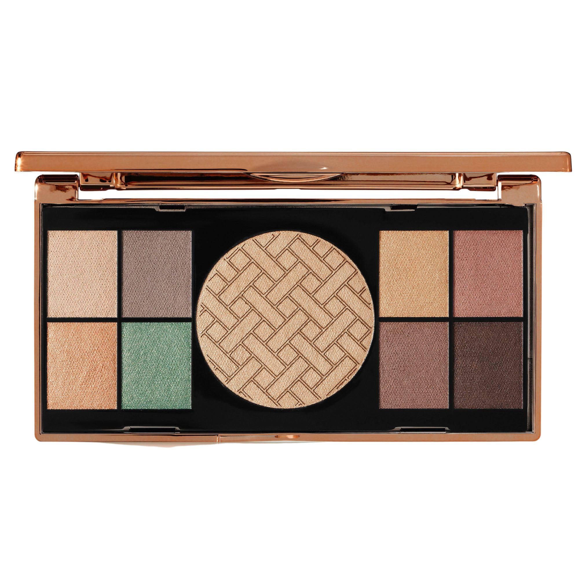 M. Asam MAGIC FINISH Golden Vibes Eyeshadow & Highlighter Palette (8 x 0.03 oz + 1 x 0.21 Oz) - Eyeshadow Palette with 8 harmonizing eyeshadows, one highlighter & integrated mirror, High Color Payoff