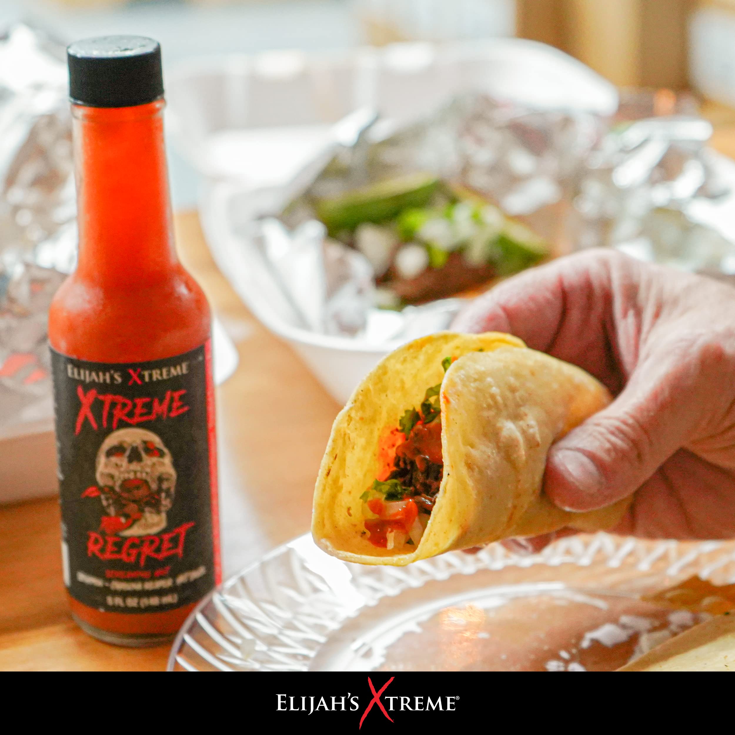 Elijah's Xtreme Regret Hot Sauce - Carolina Reaper and Trinidad Scorpion - The 2 Hottest Peppers in the World for an Extreme Fiery Heat