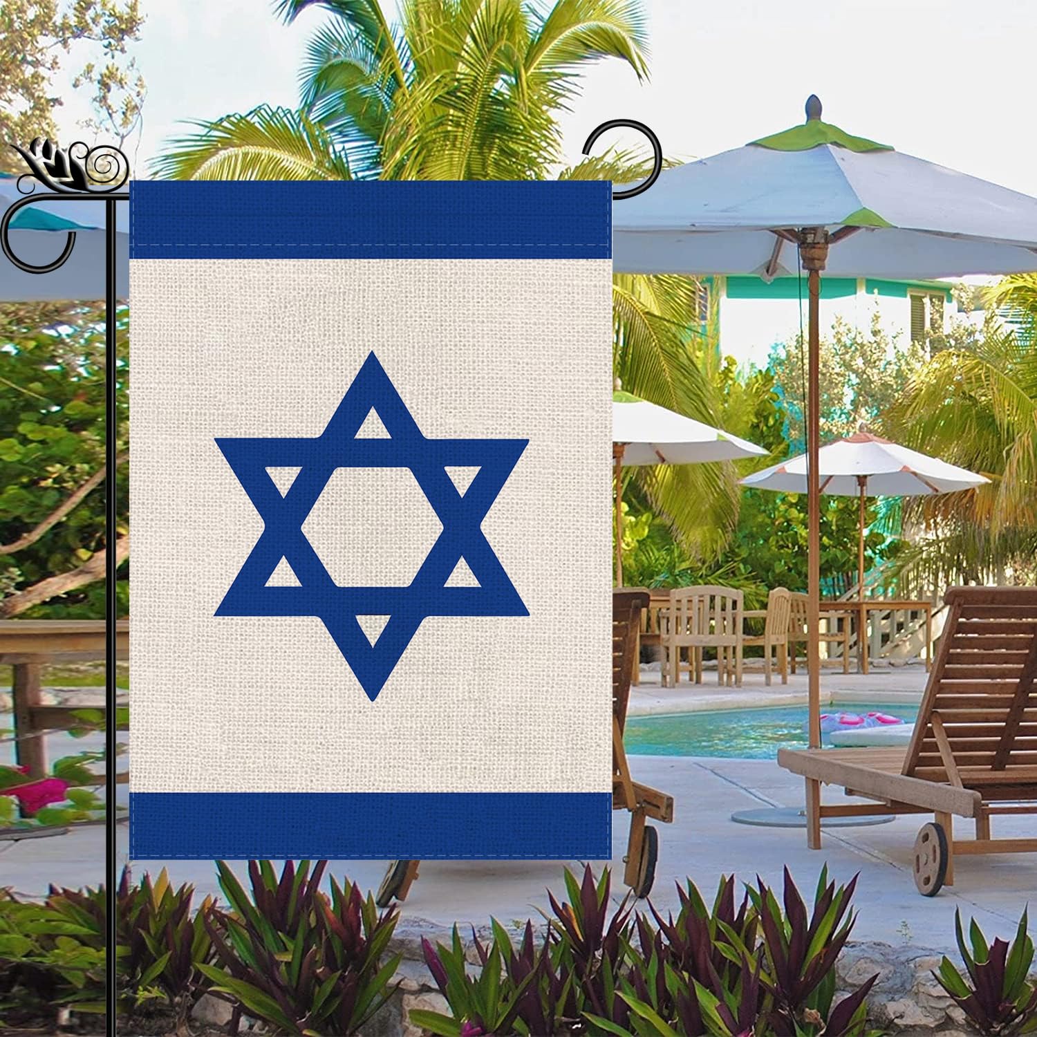 Israel Champion Garden Flag Vertical Double-Sided Flags For Outside Holiday Flag Home Signs Yard Lawn Outdoor Decor 12.5x18 Inch