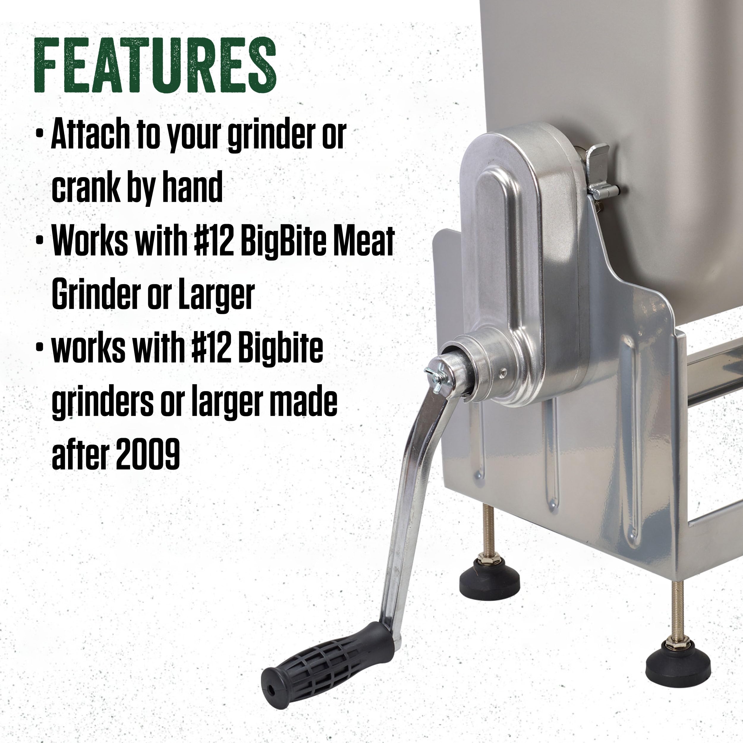 LEM Products BigBite 50 Pound Capacity Tilt Meat Mixer, Stainless Steel, Motor or Grinder Not Included