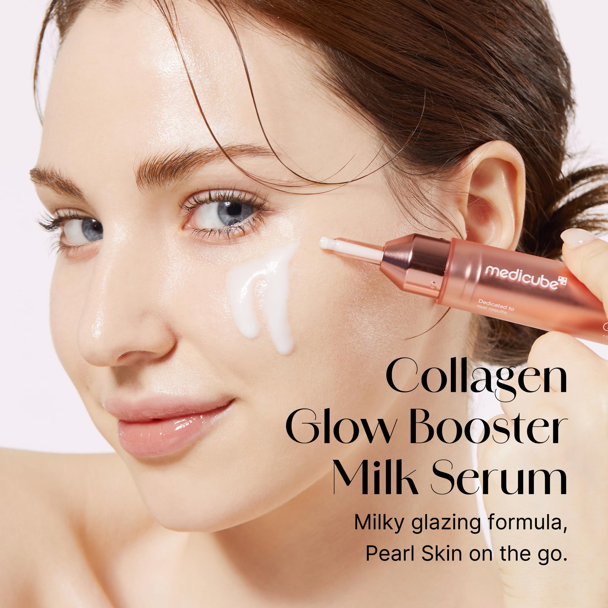 medicube Milky Collagen Double Glow Lock Duo: Collagen Glazed Milky Glow Wrapping Mask and Collagen Glow Booster Milk Serum | 130Da Collagen, Niacinamide, Glutathione for Plumped, Radiant Glass Skin