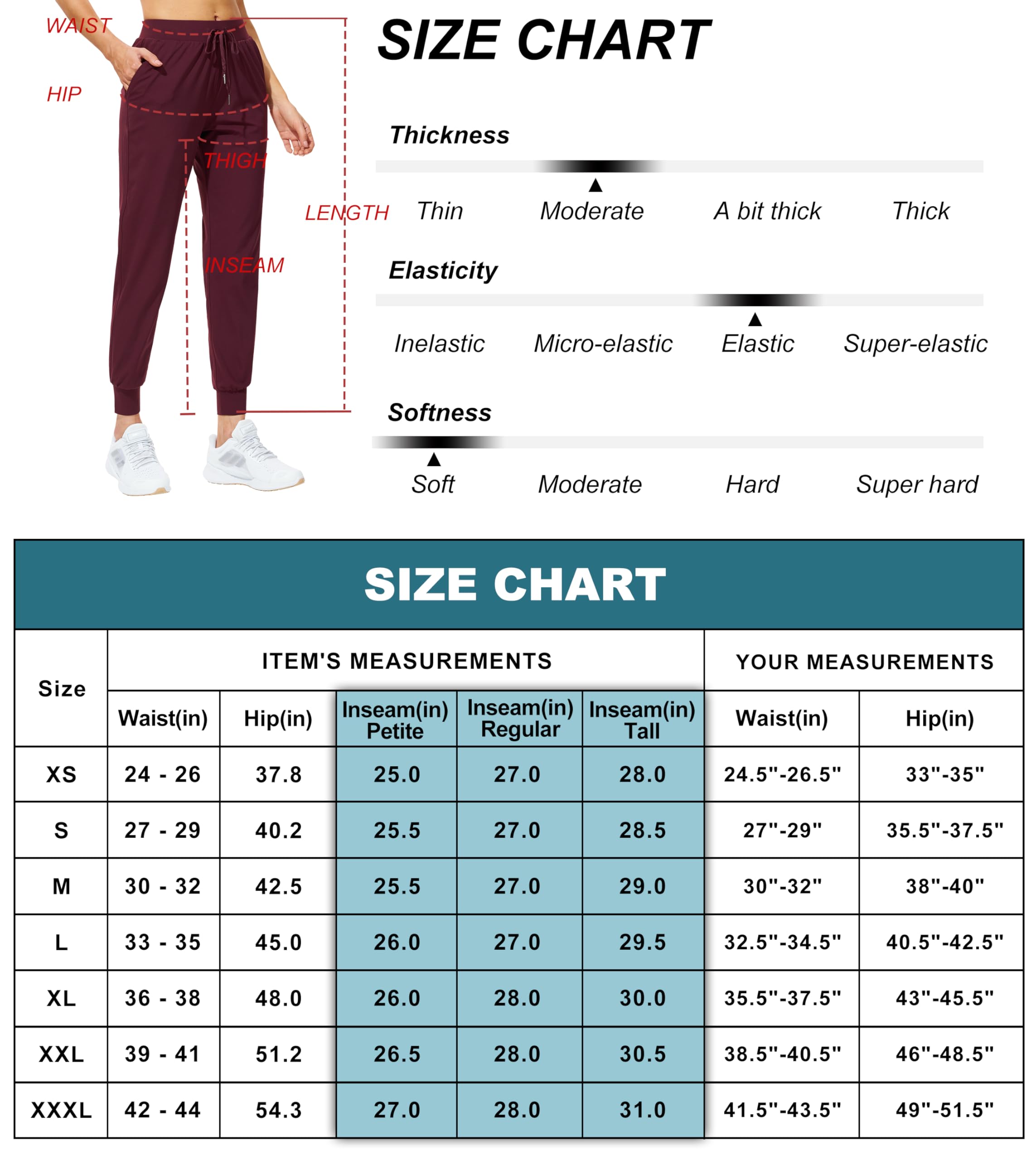 Libin Women's Joggers Pants Athletic Sweatpants with Pockets Running Tapered Casual Pants for Workout,Dance, Black M