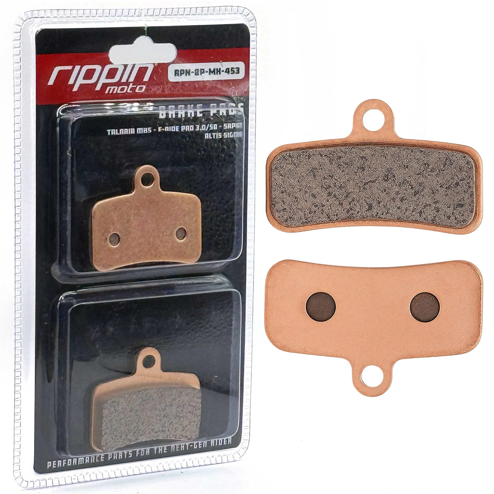 Rippin Moto Sintered Brake Pads for Electric Dirt Bikes (Large Pad – Talaria MX5 / E-Ride PRO SR & 3.0 / SRPNT/Altis Sigma)