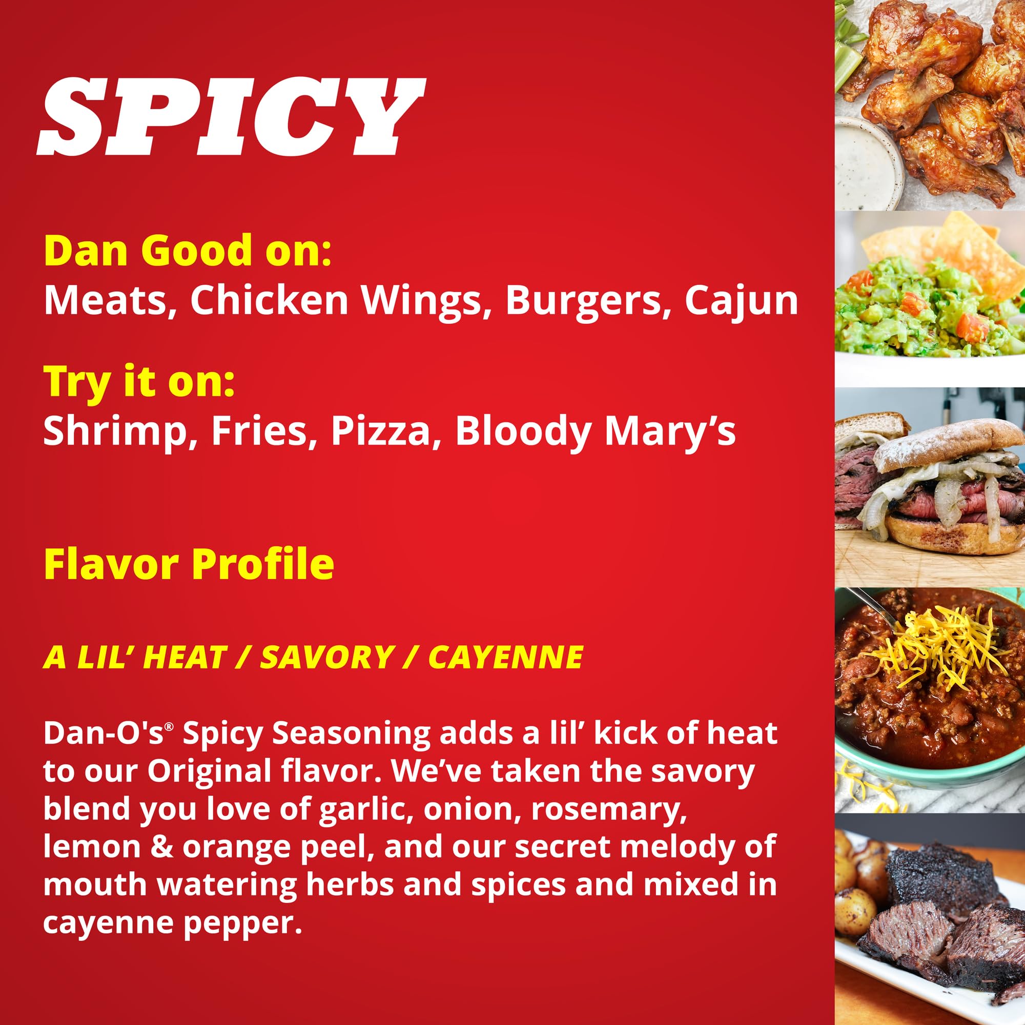 Dan-O's Spicy Seasoning - Seasoning for Chicken, Meats, Rub - All-Purpose, All-natural, Sugar Free, Zero Calorie Seasoning for Cooking & Grilling Anything with a spicy kick - Medium bottle (8.9 oz)