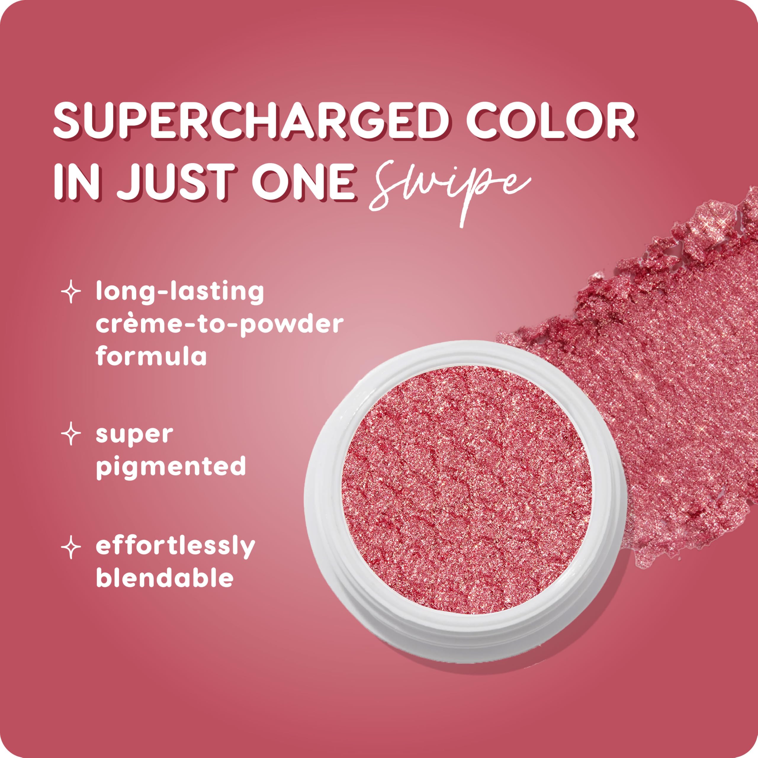 ColourPop Super Shock Shadow - High-Pigment, Crème-Powder Eye Makeup - Single Glitter Eyeshadow with Minimal Fallout and Unique Bouncy Texture - Metallic Pink Eyeshadow - Roy G. Biv (0.07 oz)