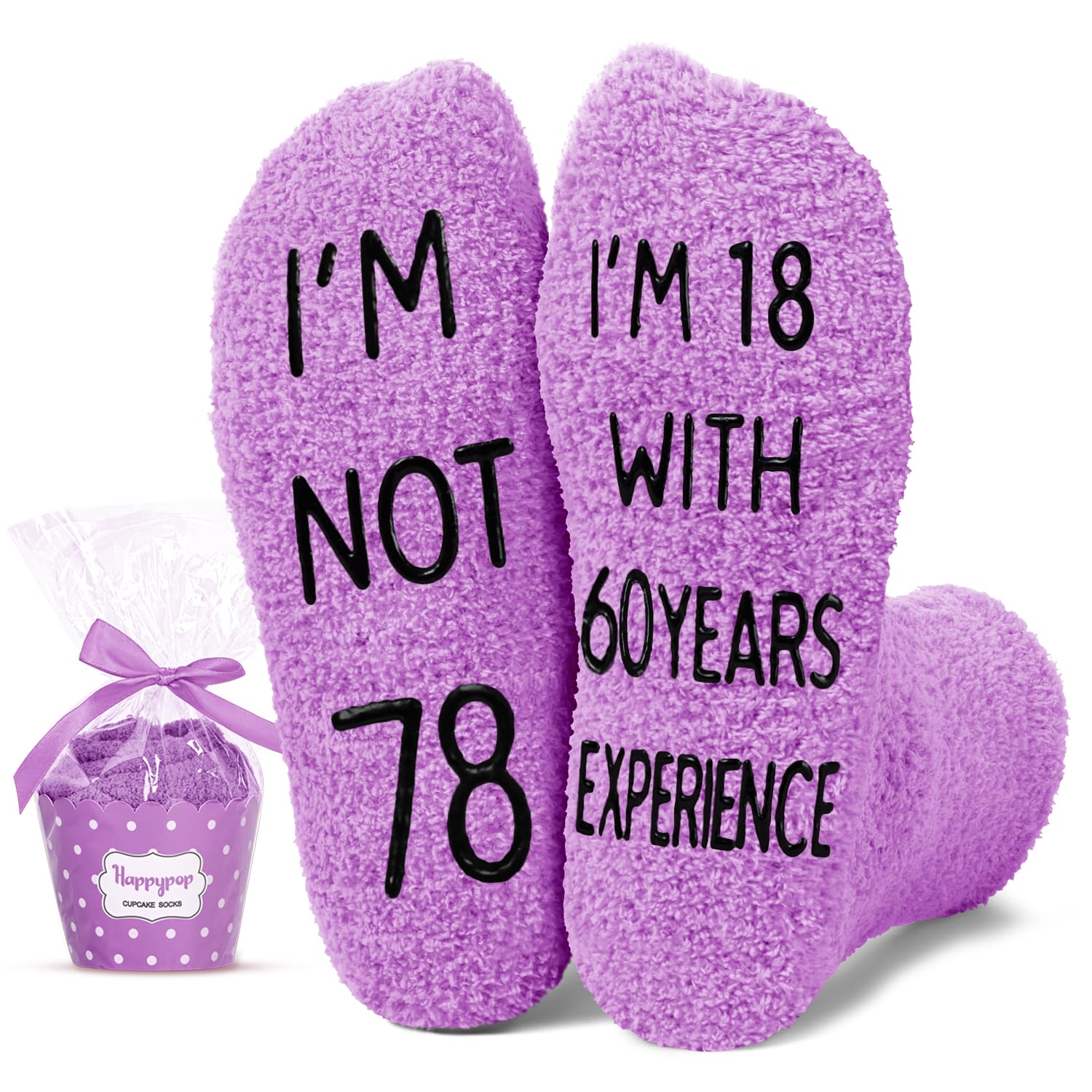 HAPPYPOP 78th Birthday Gift Ideas for Women - Socks for 78 Year Old Lady, Best Gifts for Older Women over 78