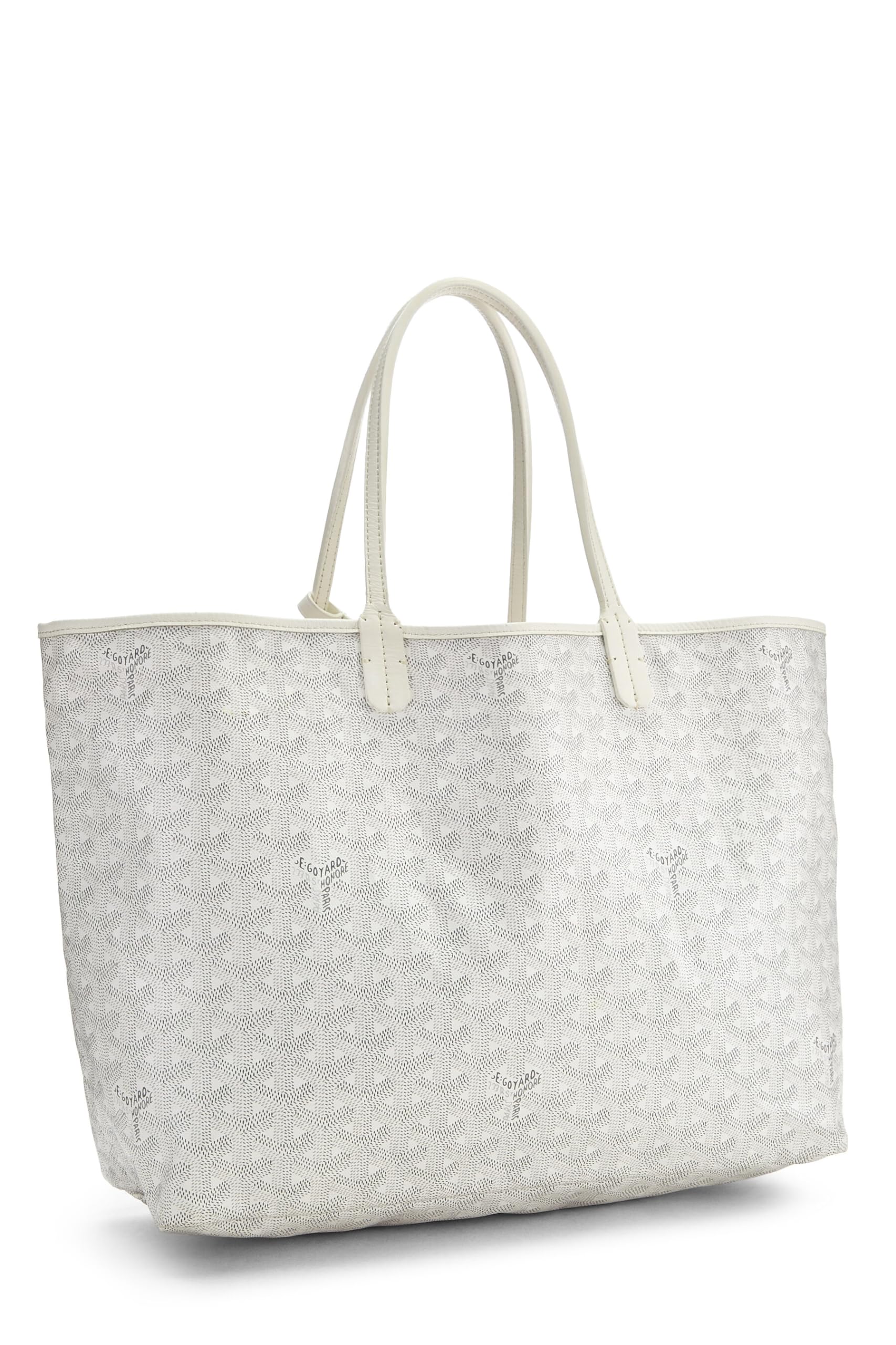 Goyard, Pre-Loved White Goyardine Canvas Saint-Louis PM, White