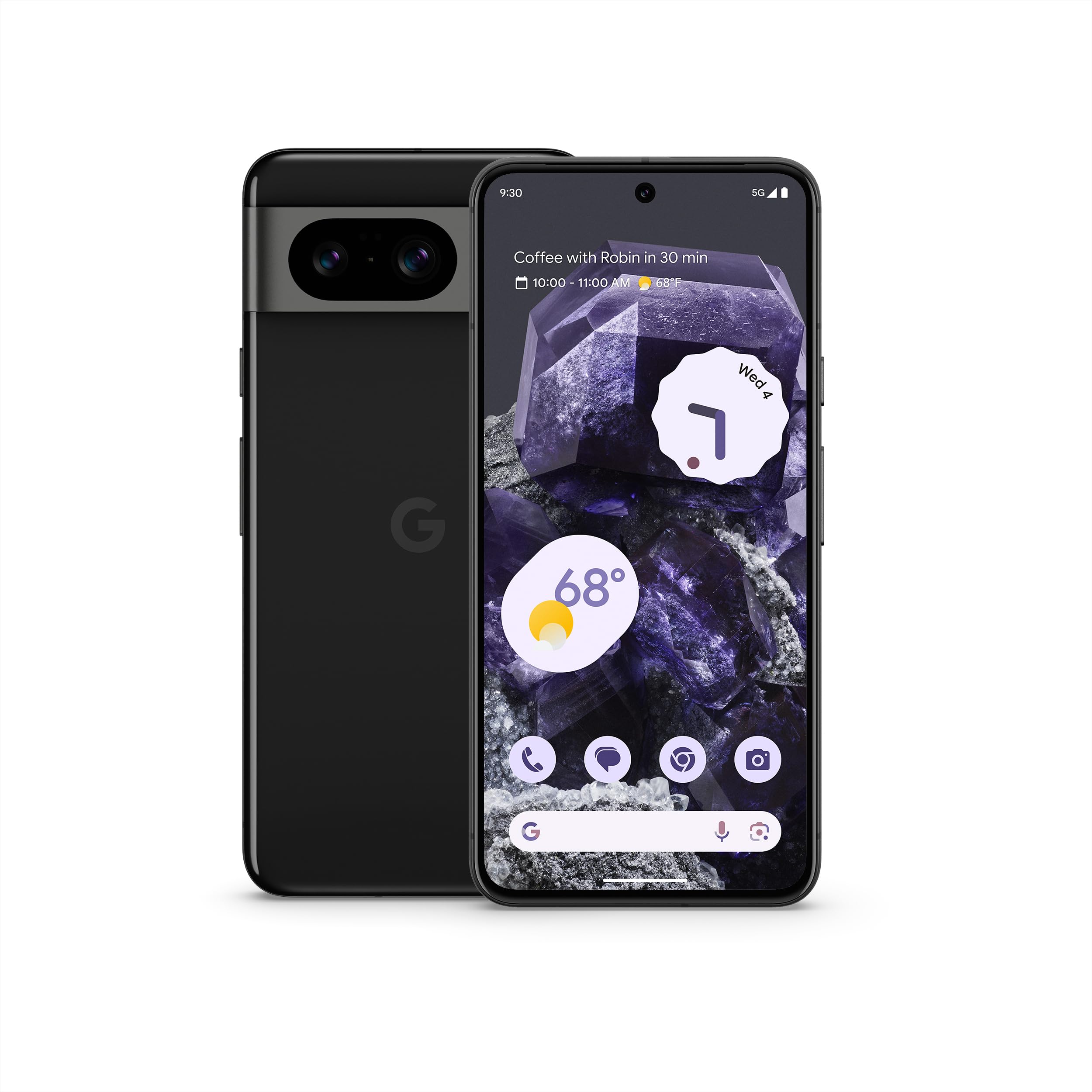 Google Pixel 8 5G,US Version, 128 GB Obsidian - Unlocked (Renewed)