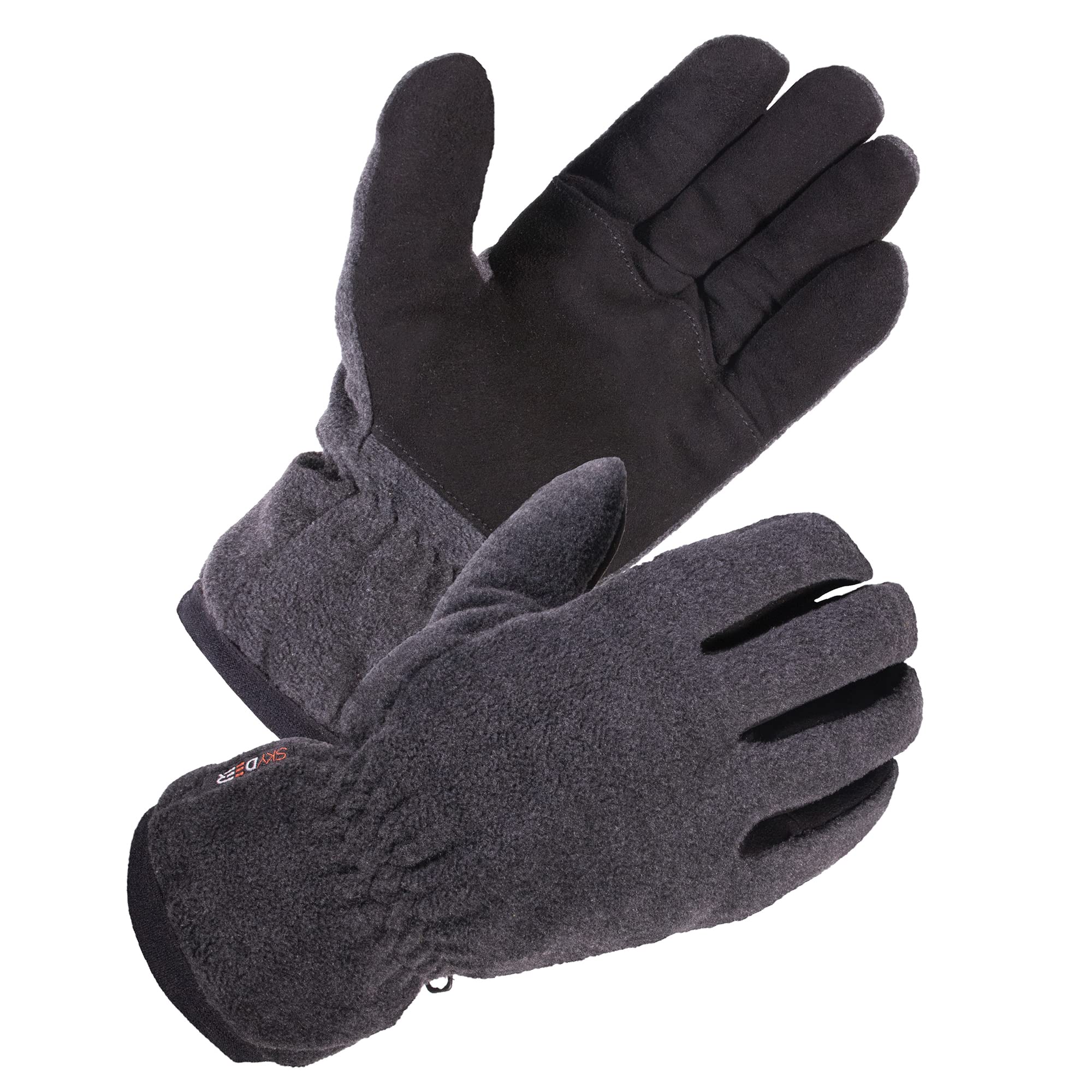 SKYDEER Winter Gloves with Soft Deerskin Suede Leather for Men and Women Cold Weather (SD8662T/L, Warm 3M Thinsulate Insulation)