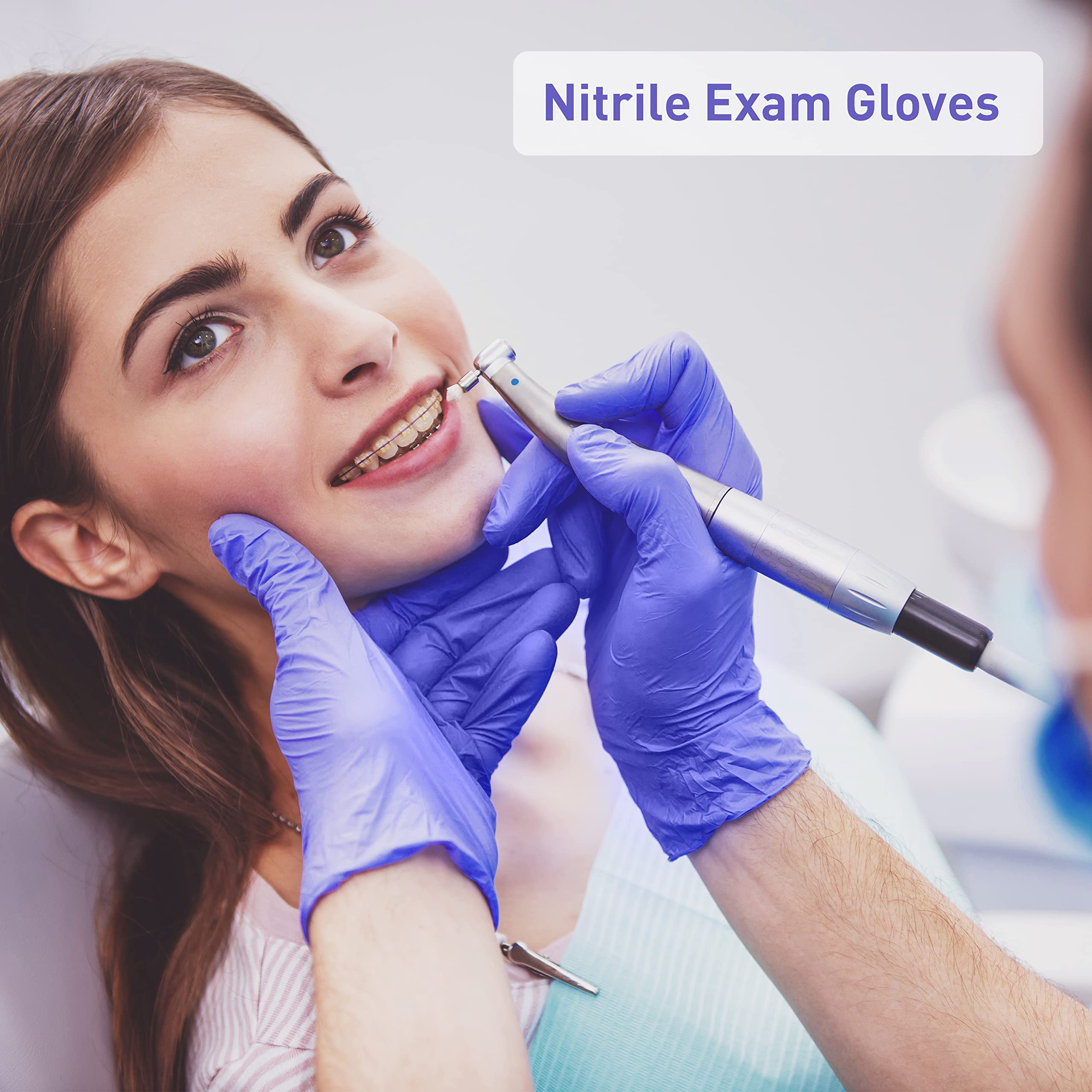 PEIPU Nitrile Gloves,Disposable Cleaning Gloves,(Small, 50-Count) Powder Free, Latex Free,Rubber Free,Ultra-Strong,Food Handling Use, Single Use Non-Sterile Protective Gloves