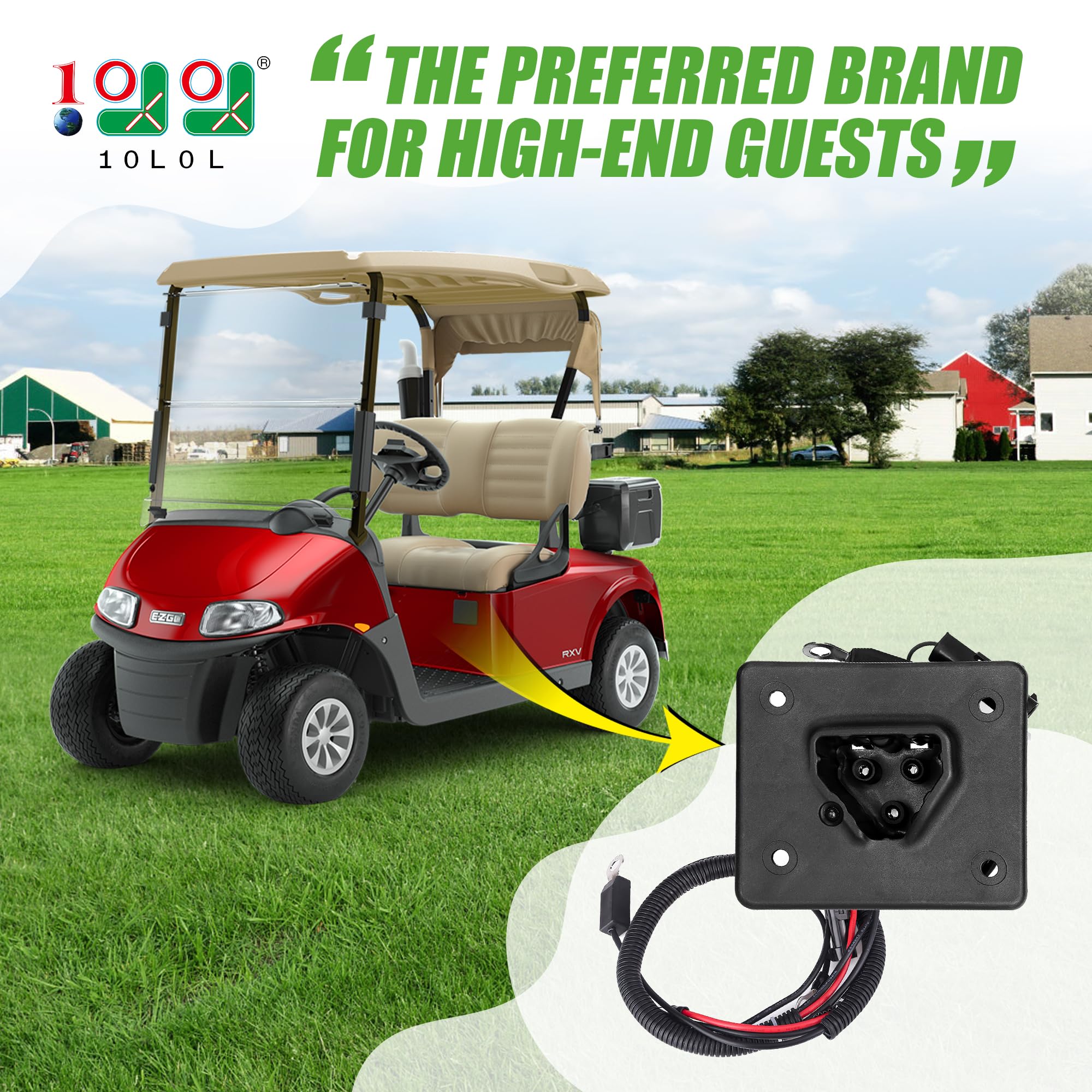 Golf Cart 48V Battery Charger Receptacle or Plug for EZGO RXV & TXT 2008-up Electric, EZGO 2Five 2010-up Delta-Q Charging Receptacle OEM# 602529