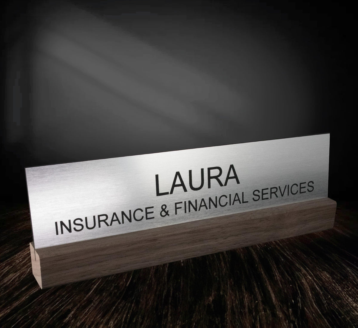 Lasercrafting Personalized Office Name Plate With Optional Wall or Desk Holder - 2x8 - CUSTOMIZE. Choose from a variety of colors and fonts to match your style. Great gift idea.