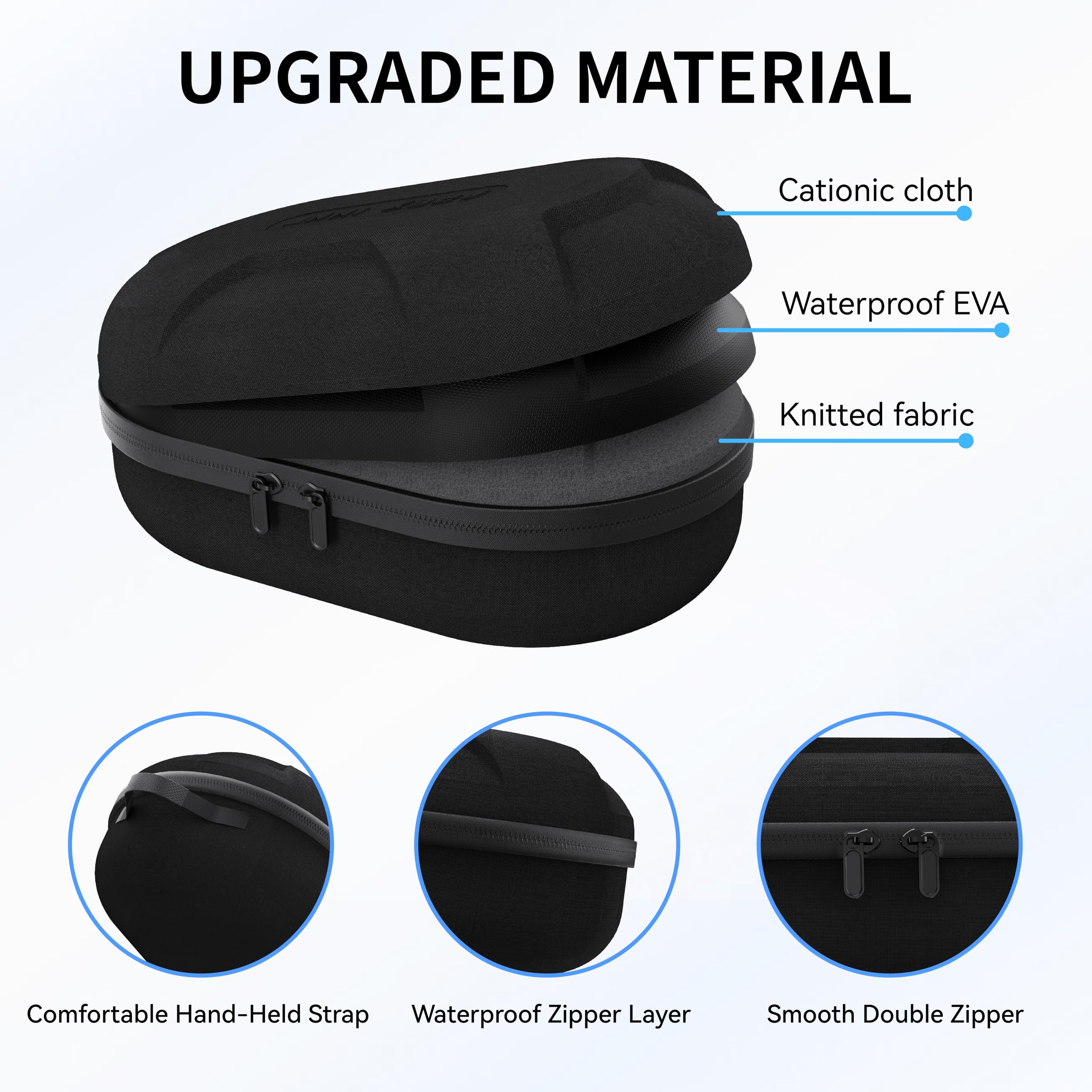 APEXINNO Large Carrying Case for Meta Quest 3/Oculus Quest 3/ Vision pro Accessories, VR Storage Bag Compatible with Quest 3 Headset,Elite Strap, Controller Grips, Meta Quest 3 Case for Travel Case