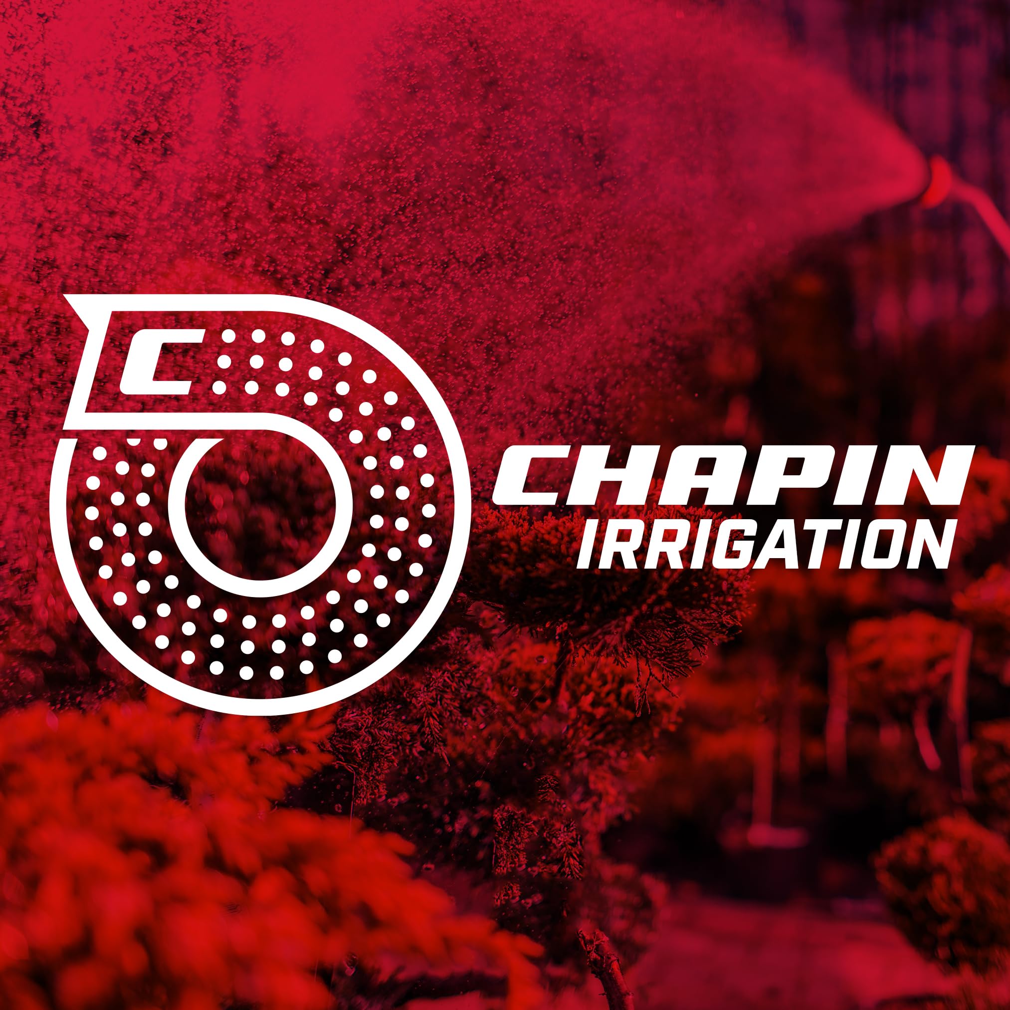 Chapin 4993: Heavy Duty Brass Head Tripod Impact Lawn Sprinkler, 360 Degree Coverage for Large Lawns, Golf Courses, Gardens, Adjustable Height, Gooseneck Hose Connection, Red and Black