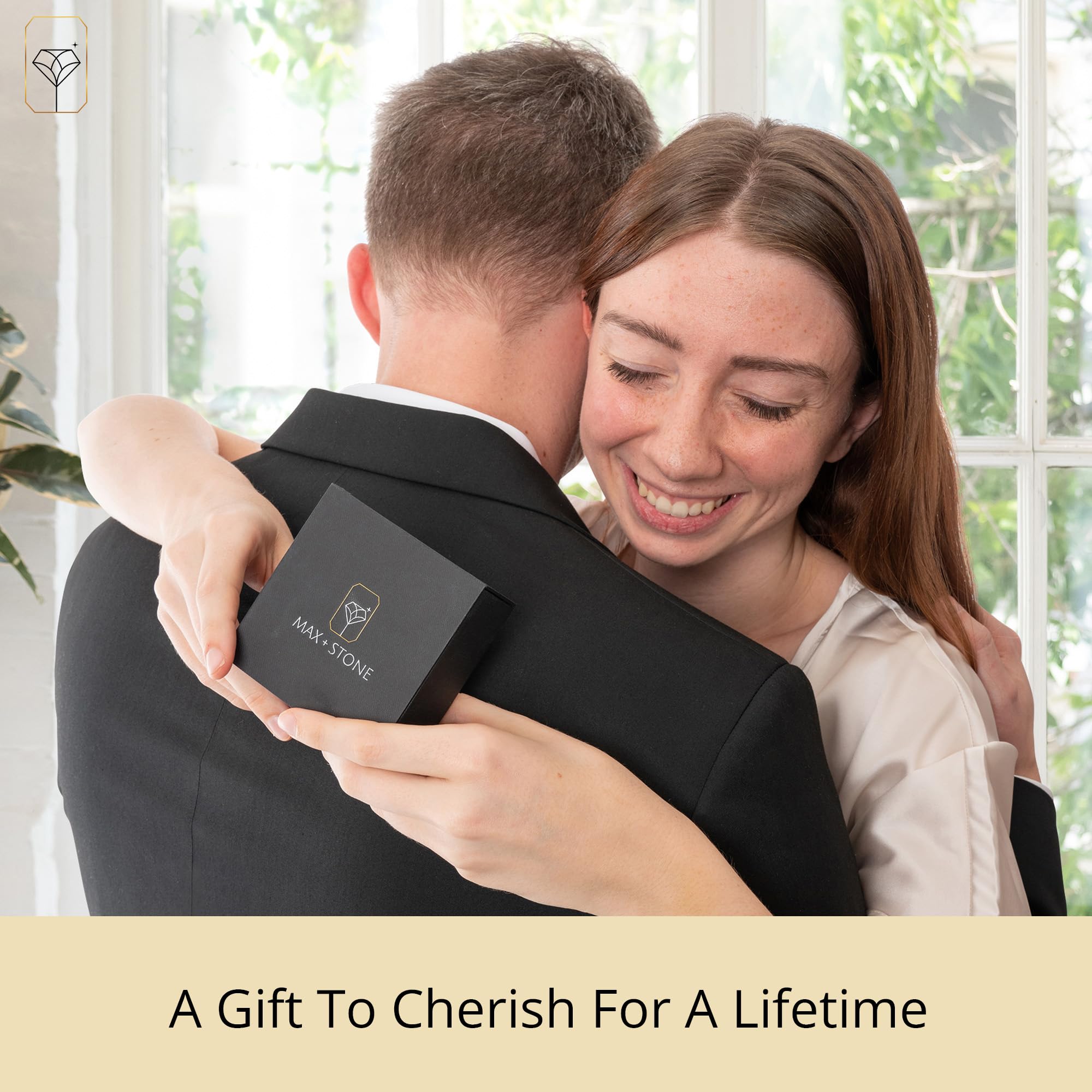 MAX + STONE Sterling Silver Hoop Earrings for Women | Lightweight Silver Chunky Hoop Earrings | Hypoallergenic 925 Sterling Silver Earrings for Women | Oval Thick Hoop Earrings for Women