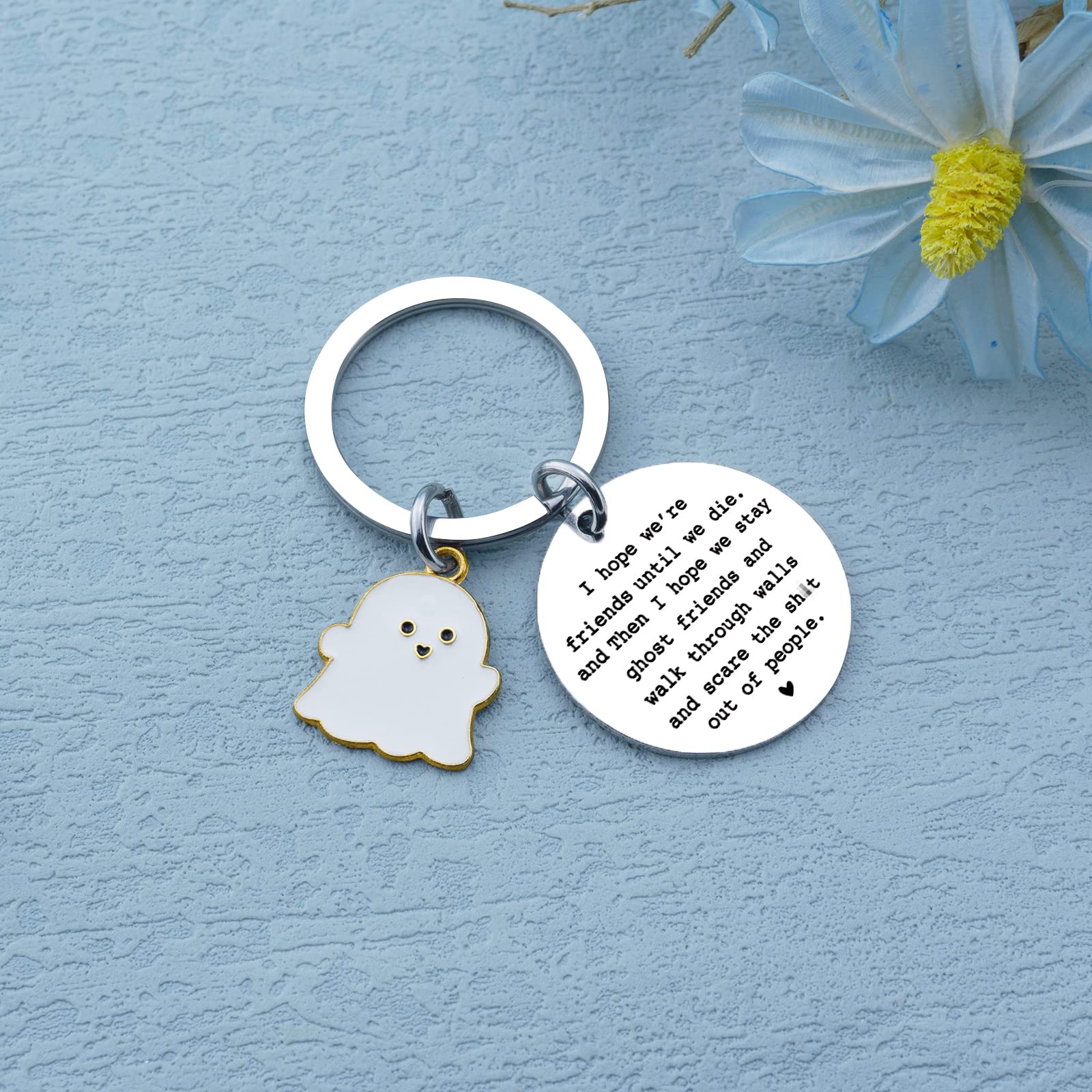 igvean Best Friend Keychains Long Distance Friendship Gifts for Women Friends Funny Birthday Gifts for Friends Christmas Halloween Gifts for Friends Classmates