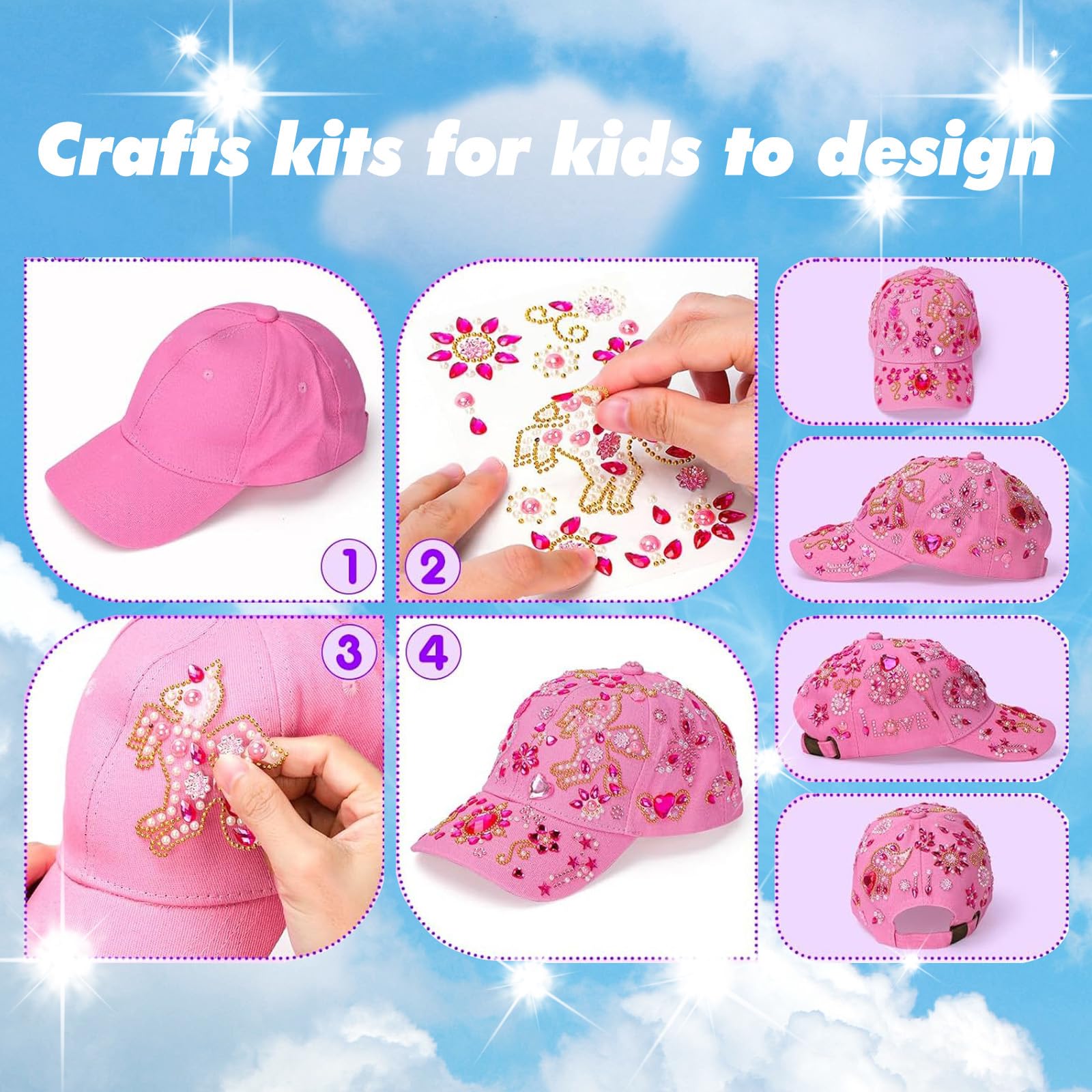 210Pcs+ Cute Reusable Stickers for Kids, Fun Glitter Gem Heart Art Stickers Bulk for Water Bottle, Happy Birthday, Prizes for Kids Classroom, Puffy Stickers for Toddlers Girls, Laptop Small Stickers