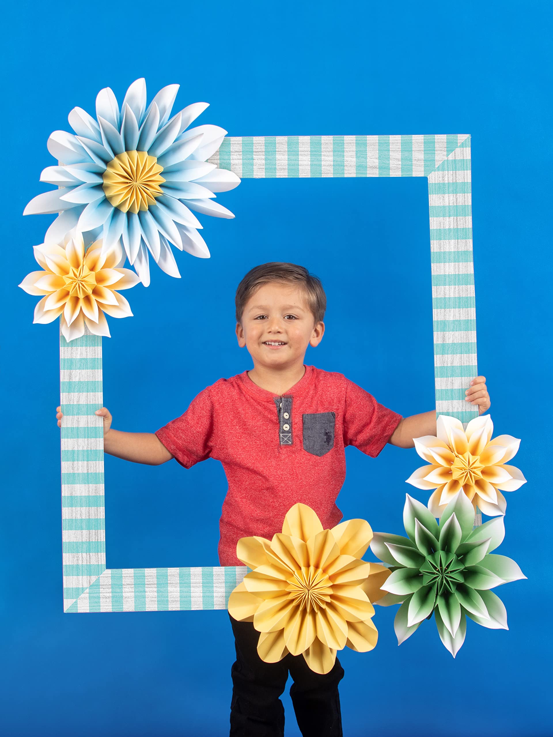 Teacher Created Resources Floral Sunshine Paper Flowers Premade Decorations for Party Photo Backdrops, Classrooms Walls, Showers and Birthday Celebrations (TCR8546)