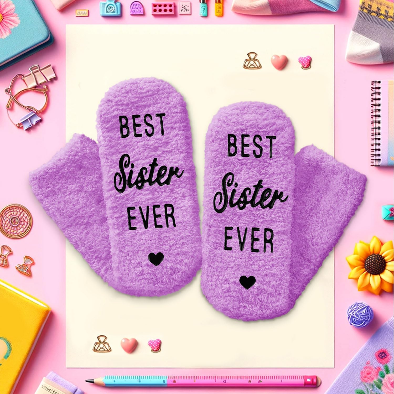 HAPPYPOP Mothers Day Gifts For Sister - Adult Little Big Sister Gifts, Unique Gifts For Sisters Cool Gifts For Sisters, Sister Birthday Gifts Socks