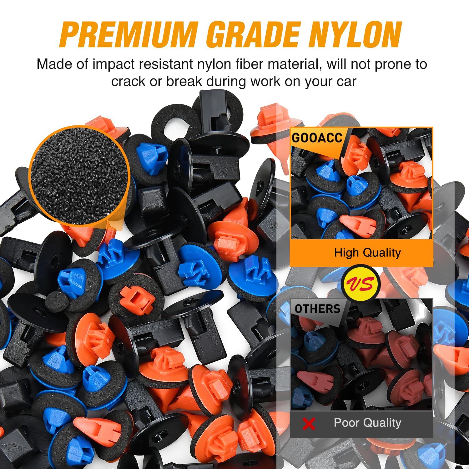 GOOACC 120PCS Car Bumper Retainer Clips Bumper Fender Liner Kit for Lexus Toyota 4Runner Tacoma RAV4 Scion 75495-35010 75397-35010 90189-06065 90189-06013 with Fastener Remover