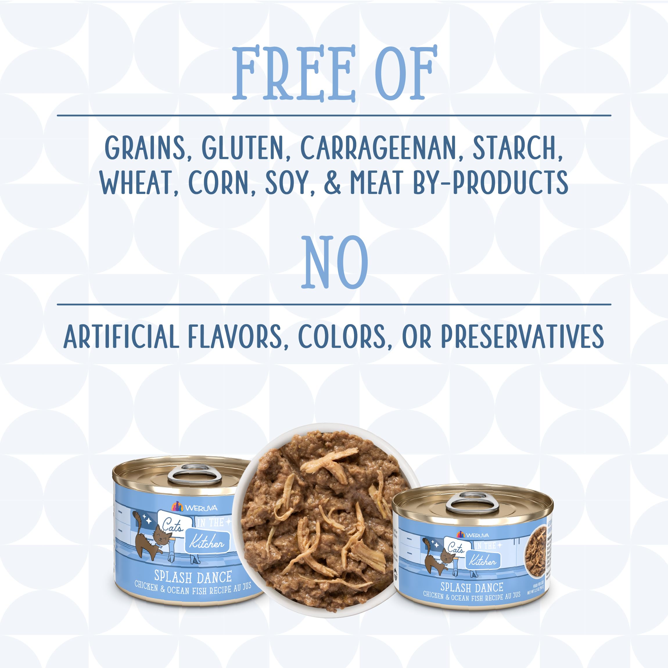 Weruva Cats in The Kitchen, Splash Dance with Chicken & Ocean Fish Au Jus Cat Food, 3.2oz Can (Pack of 24)