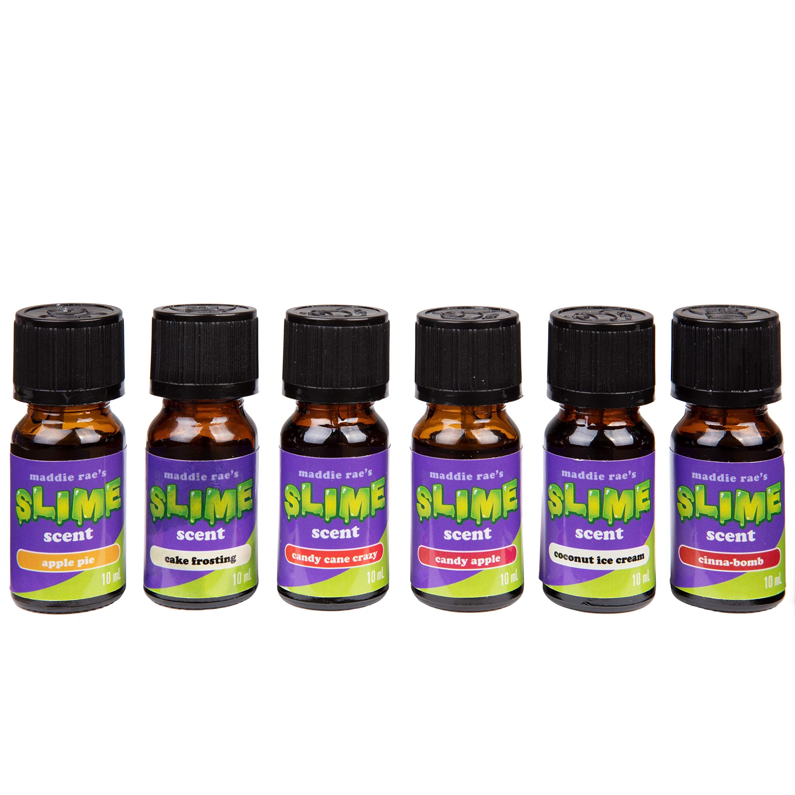 Maddie Rae's Slime Yummy Scented Oils (12 Pack) - X Large 10ml (.34 oz) Natural Food Fragrance Bottles for Diffusers, Aromatherapy, Essential Oil, DIY Candle & Soap Making, Crafts, Supplies, Gift