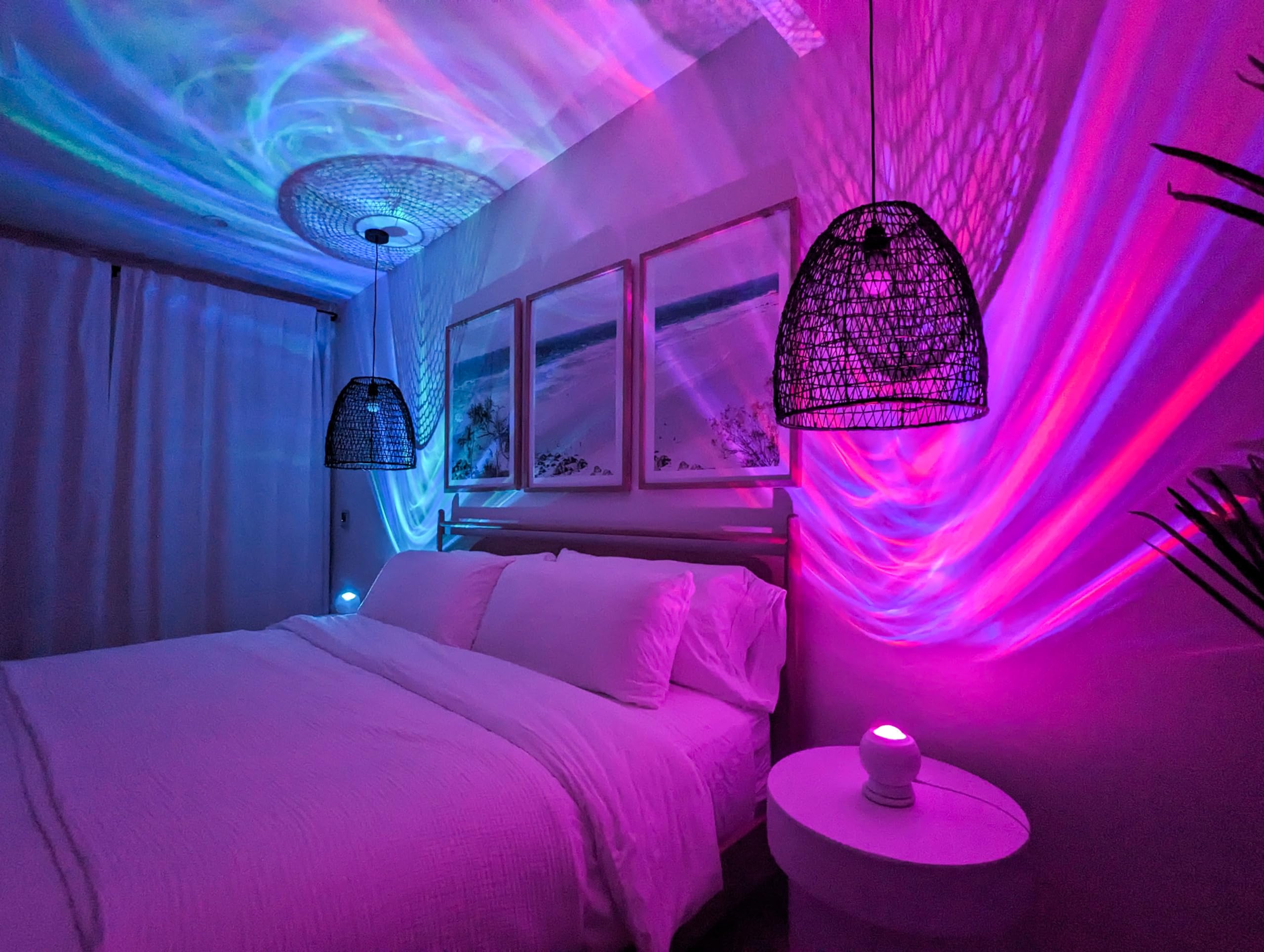 BlissLights Velarus - LED Aurora Projector, Northern Lights, WiFi App, for Bedroom Relaxation, Meditation, Home Theater, and Night Light Gift