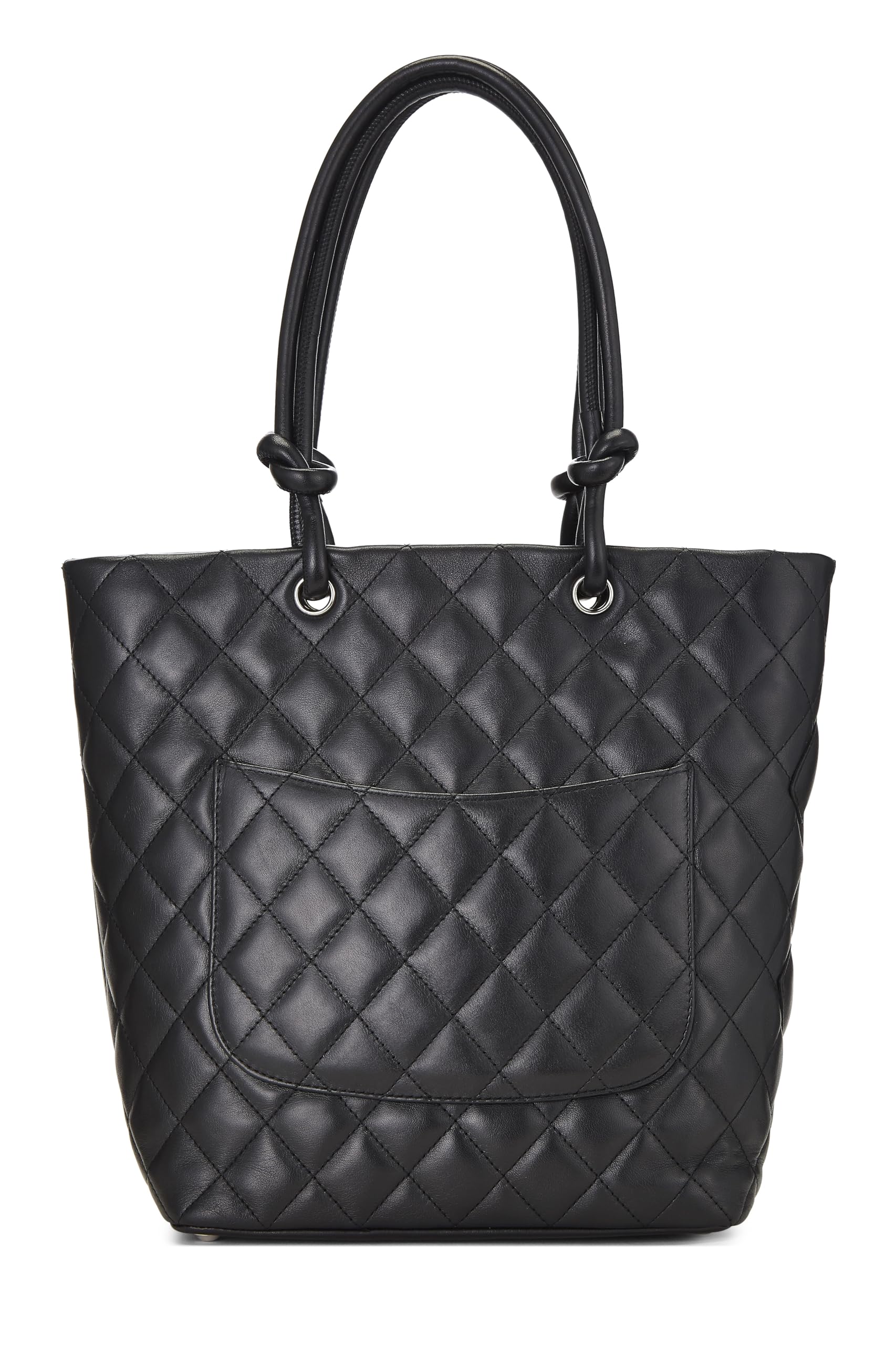 Chanel, Pre-Loved Black Quilted Calfskin Cambon Tote Small, Black