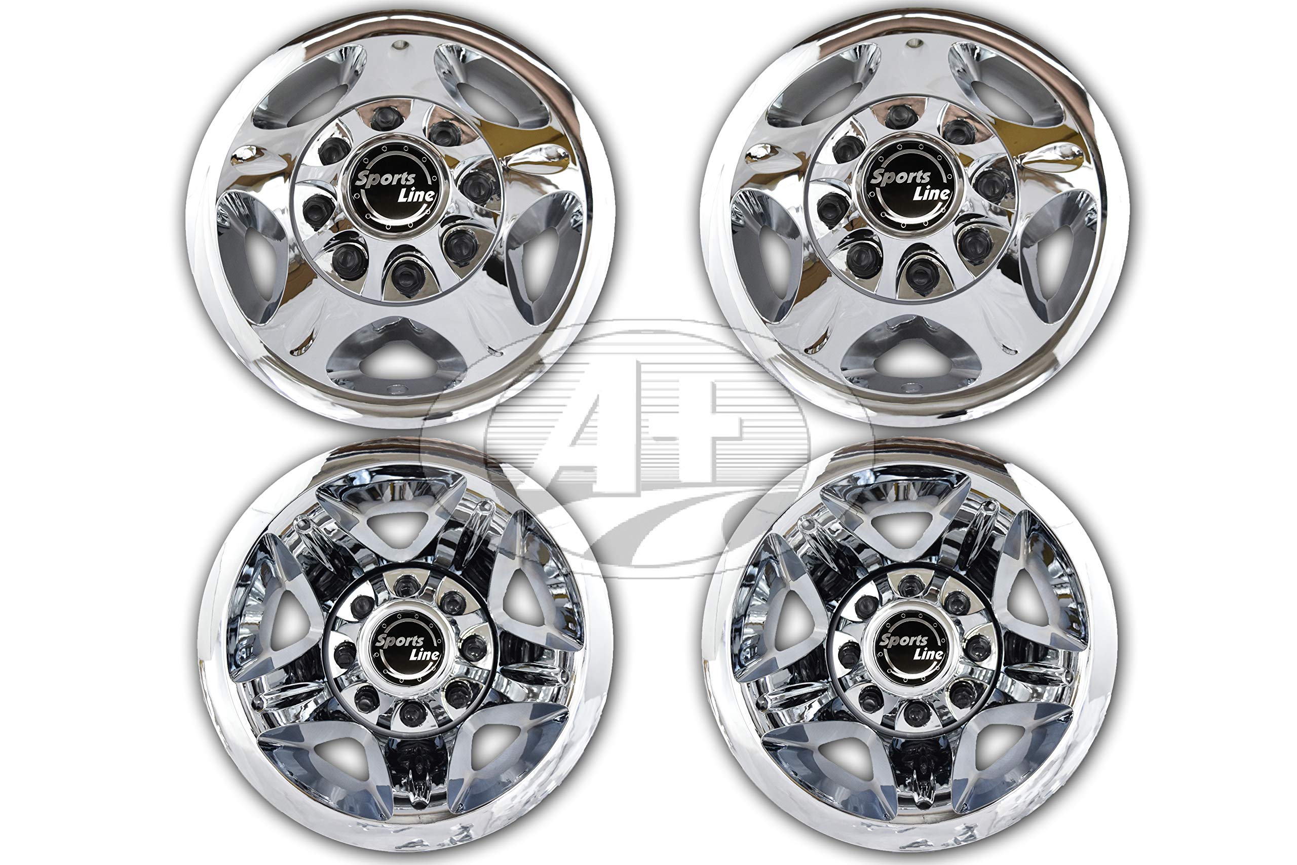 17" ABS Chrome Plated Wheel Simulator Set for 2008-2010 Chevy GMC Silverado 3500