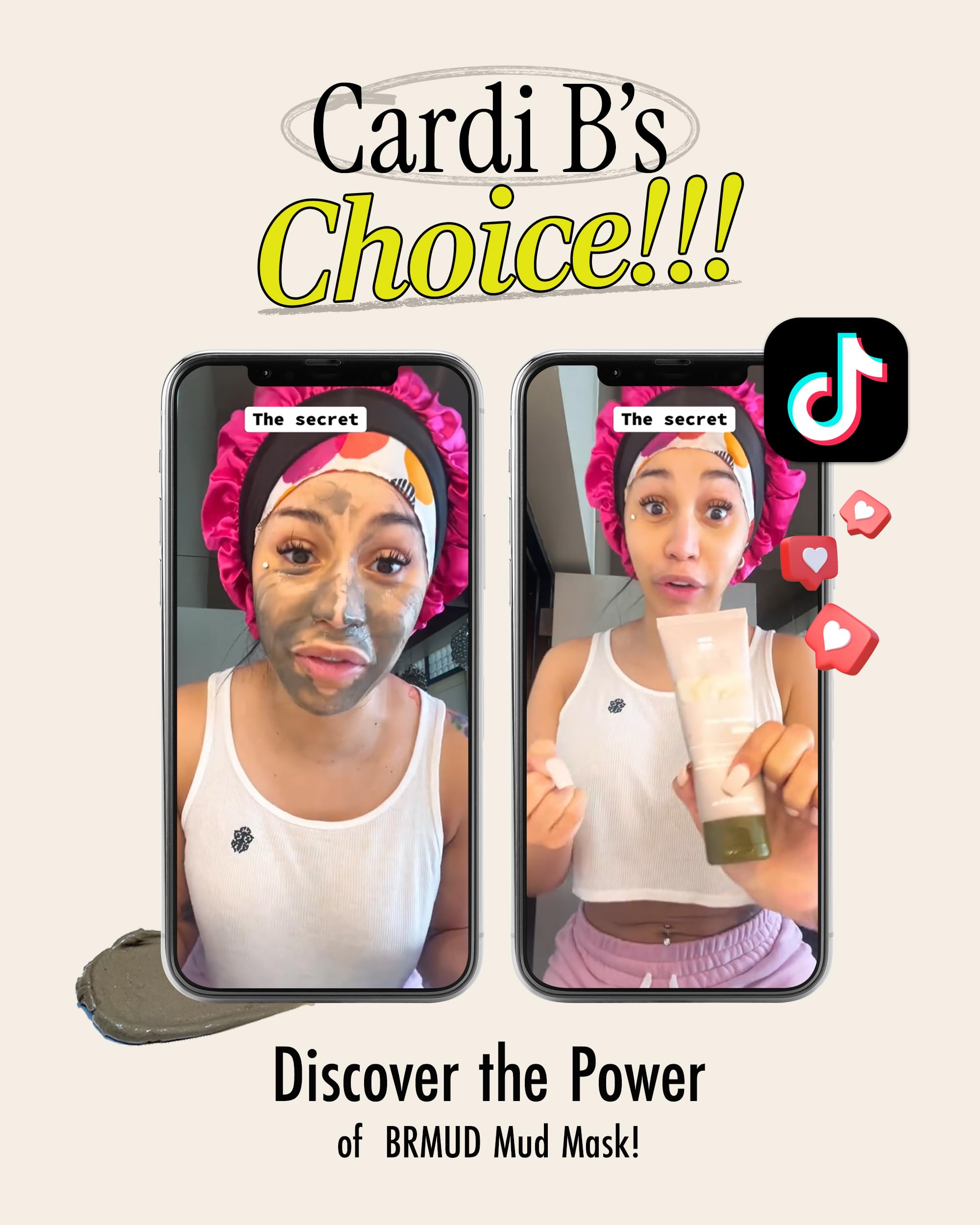 Cardi B Body Mud Mask Recovery Relief Mud Clay - Hydrating & Moisturizing Deep Pore Cleanser Face & Body Mask w/ 91.8% Nature-Derived Ingredients - K Beauty Oil Control Wash Off Body Mud (3.72 fl oz)