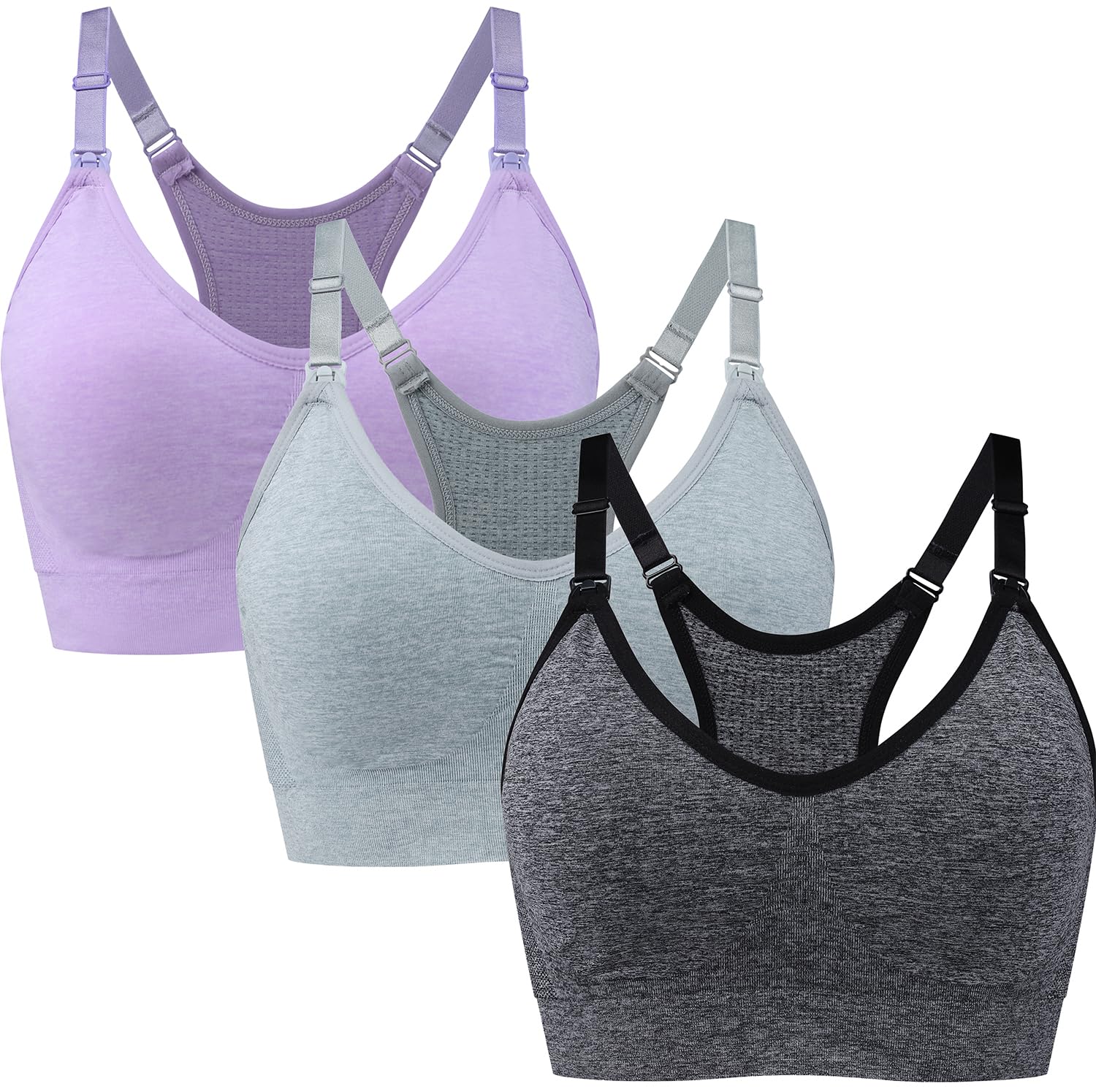 Suekaphin Nursing Sports Bra,high Support Nursing Sports Bra,Pregnancy Sports Bra high Support,Breastfeeding Sports Bra high Support,Extra Support,ABA,XLarge