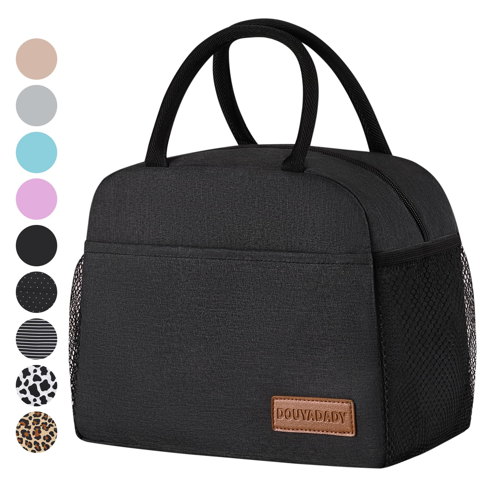 douyadady Lunch Bag Women/Men Lunch Box Women/Men (black)