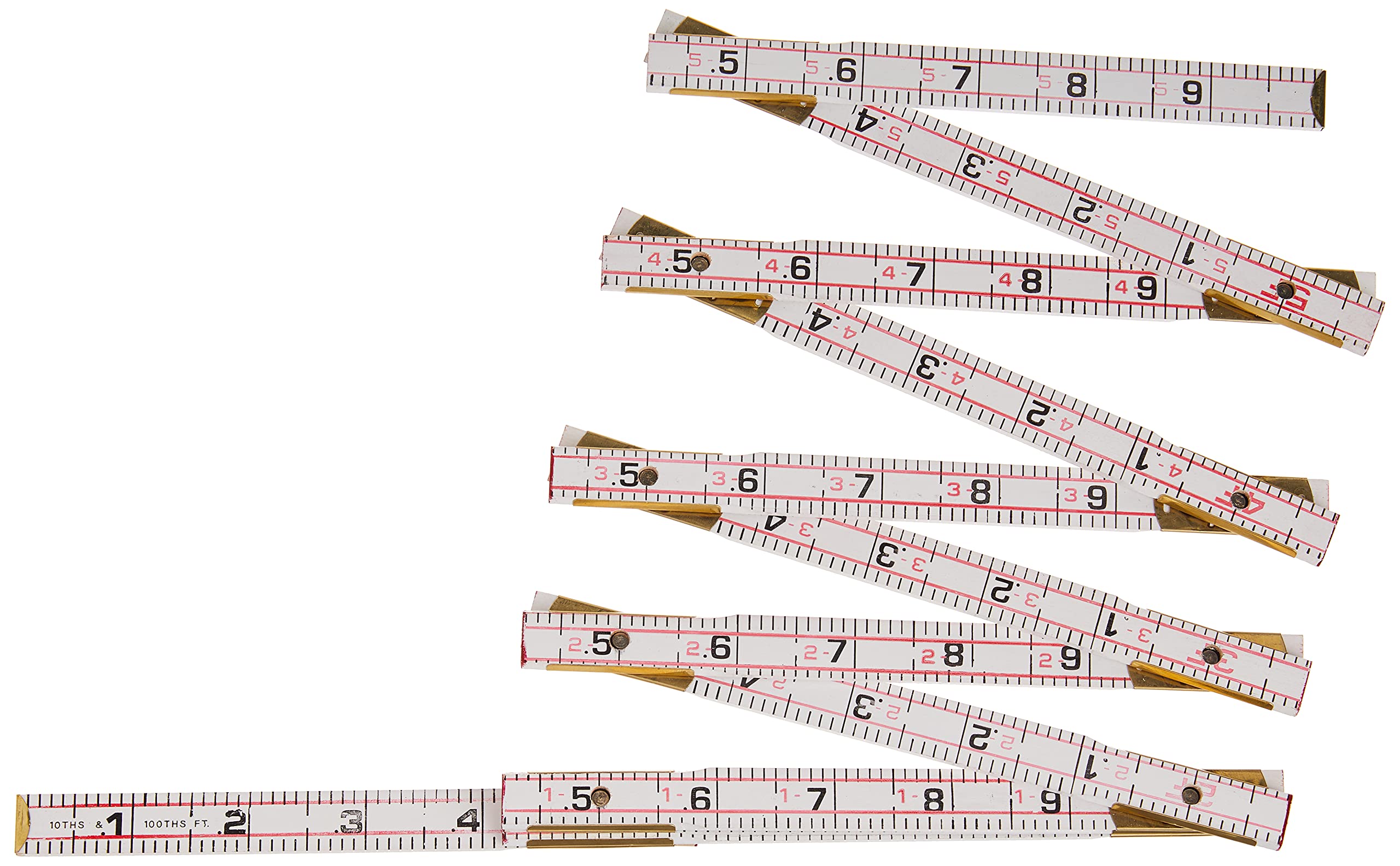 Crescent Lufkin 5/8" X 6' Red End® Engineer's Scale Wood Rule - 1066DN , White