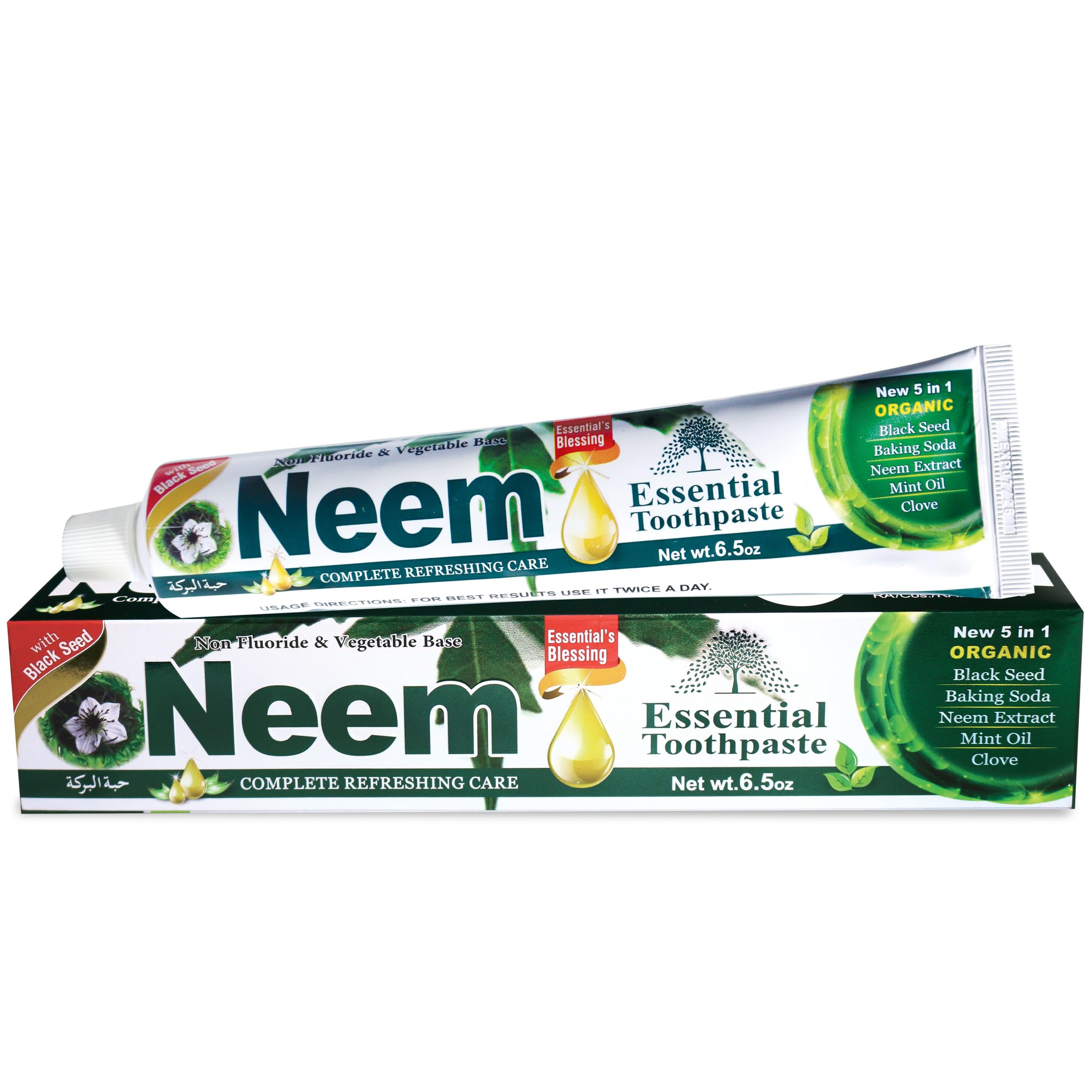 Neem Essential Toothpaste New 5 in 1 100% Fluoride Free