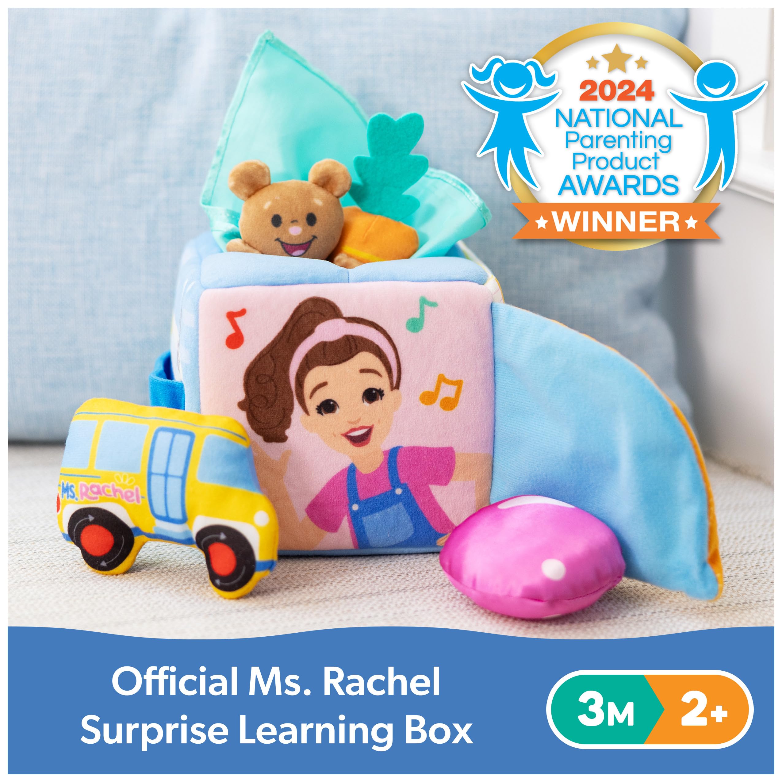 Ms. Rachel Official Surprise Learning Box, Educational Toys with Stuffed Animals, Sensory Toys & Activities for Babies, Toddler Toys for Girls & Boys Ages 0-2+