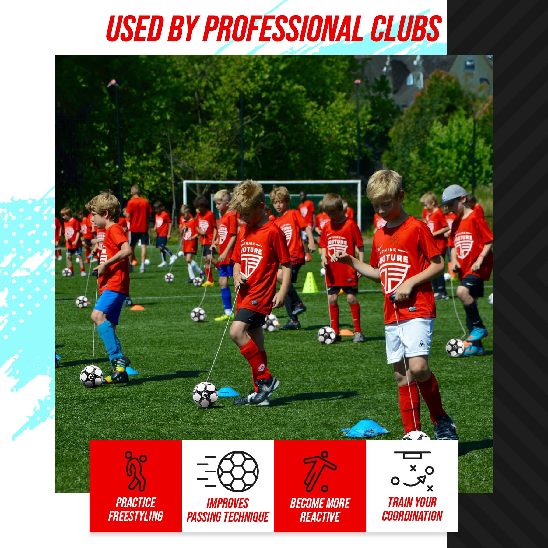 SenseBall Soccer Ball | Soccer Training Equipment for Kids & Adults | Improve Skills & Control with 50 Exercise Videos & Personal Soccer Coach App