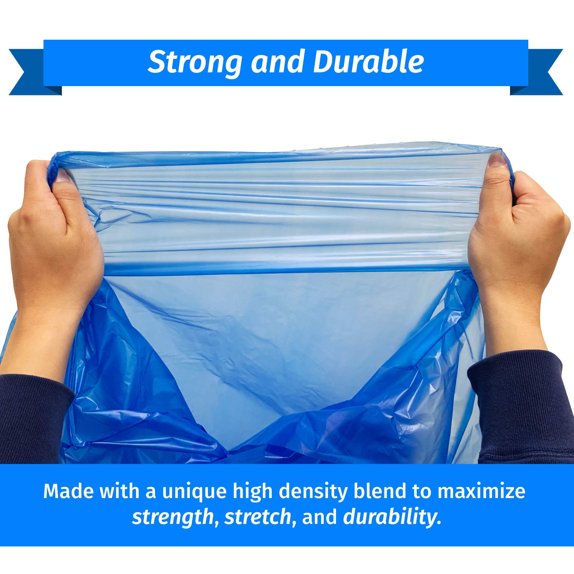 Reli. SuperValue 16-25 Gallon Recycling Bags | 120 Count | Blue Trash Bags