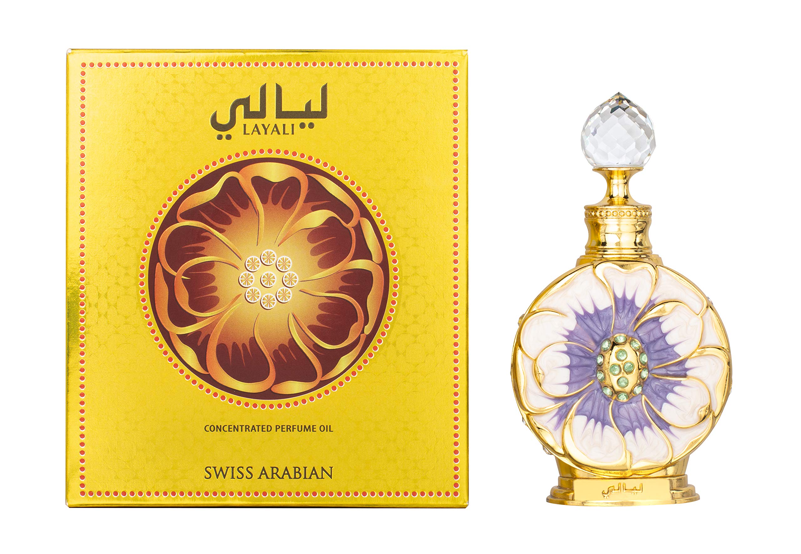 Swiss Arabian Layali - Luxury Products From Dubai - Long Lasting And Addictive Personal Perfume Oil Fragrance - A Seductive Signature Aroma - 0.5 Oz