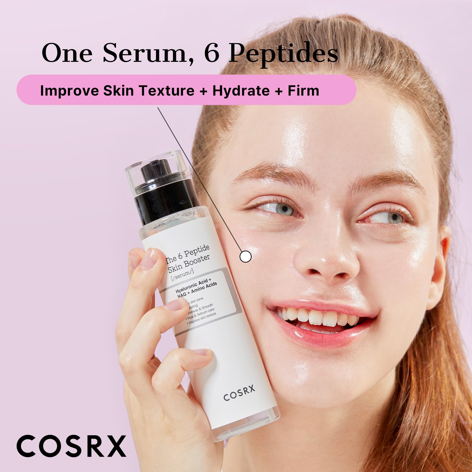 COSRX 6X Peptide Collagen Booster Toner Serum, Niacinamide & Hyaluronic Acid Skin Renewal Boosting Facial Essence for All Skin Types, Korean Skin Care, Paraben Free, 150mL/5.07 Fl.Oz