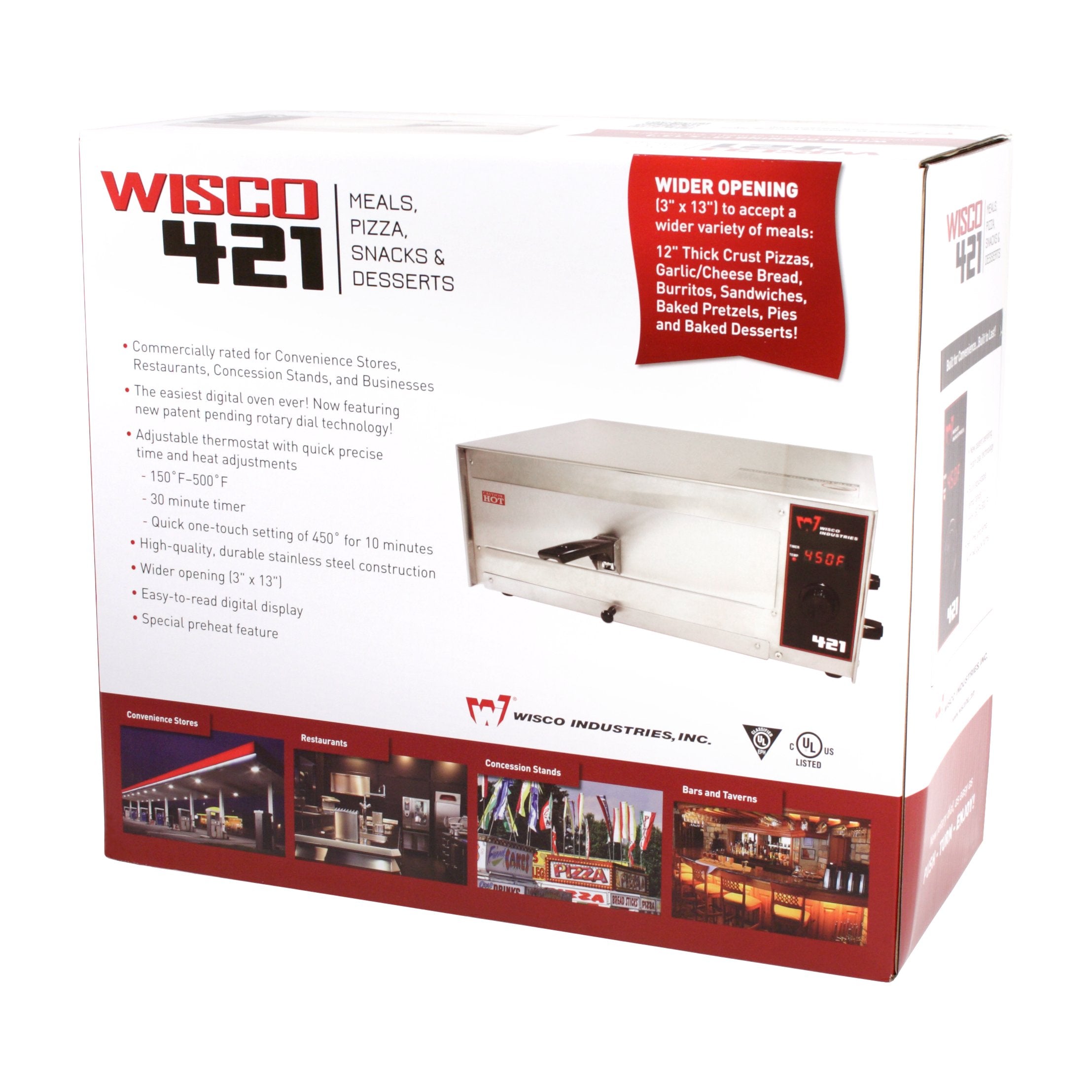 WISCO Industries, INC. 421 Pizza Oven, LED Display