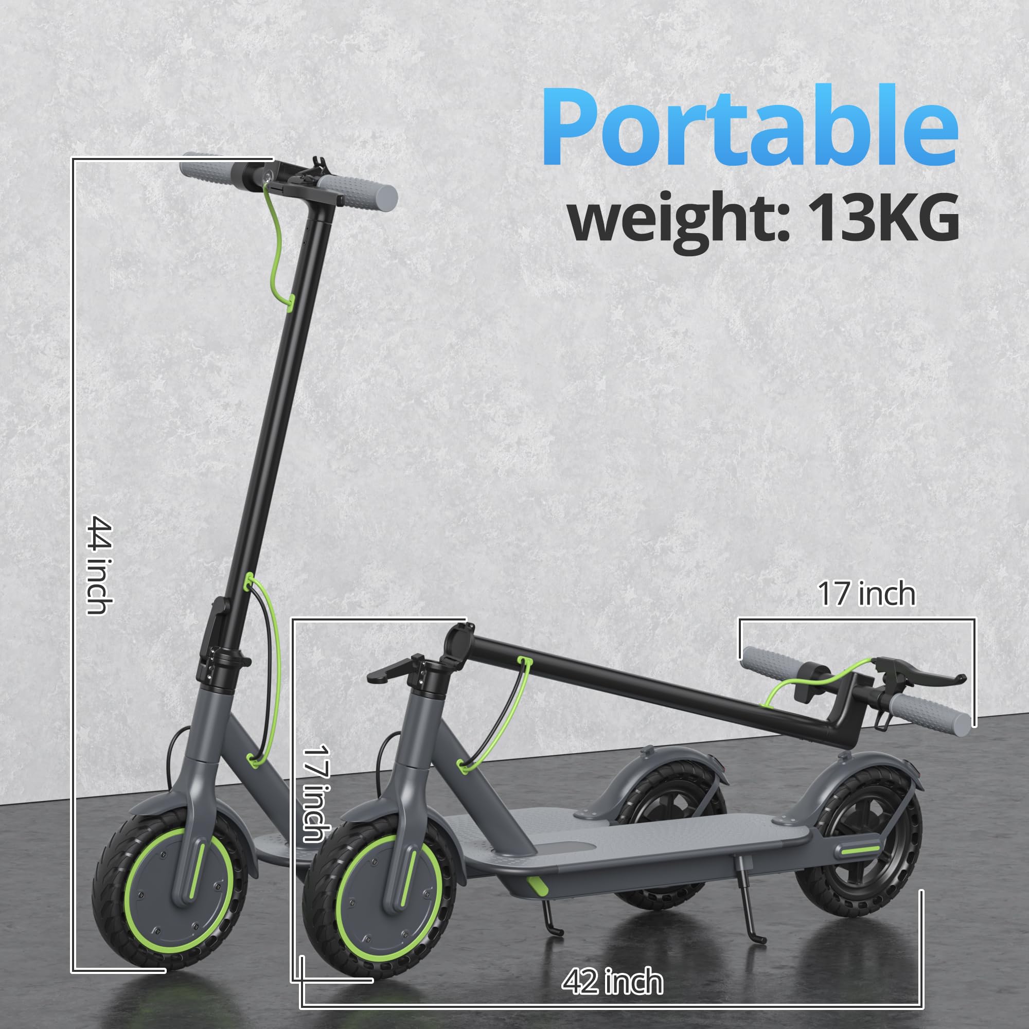 Roinside Electric Scooter - 8.5" Solid Tires, 350W Motor, Up to 19 MPH& 16 Miles Long-Range Commuting Folding E-Scooter for Adults with Dual Braking System and Smart App
