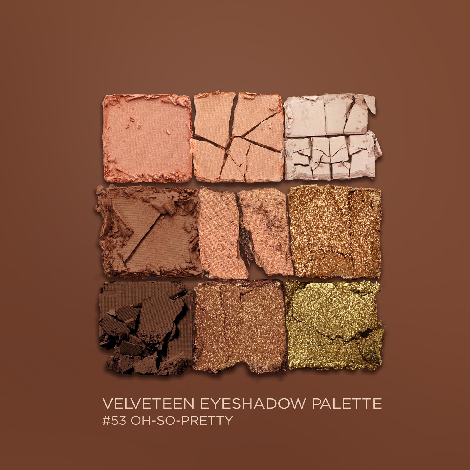 GA-DE Velveteen Eyeshadow Palette, 53 - Eyeshadow Collection with Light to Deep Shades - for Matte, Metallic, Silky and Shimmery Finishes - 0.286 oz