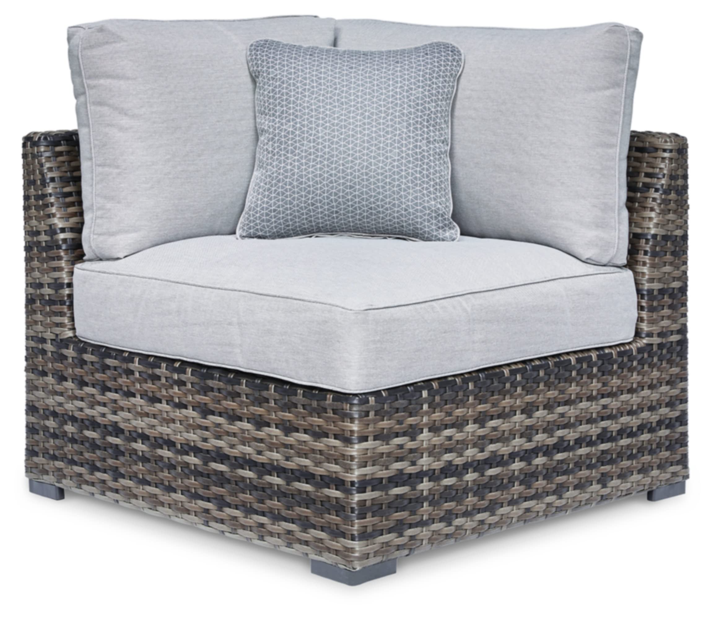 Signature Design by Ashley Harbor Court Corner Cushion, 2 Count, Dark Brown & Light Gray