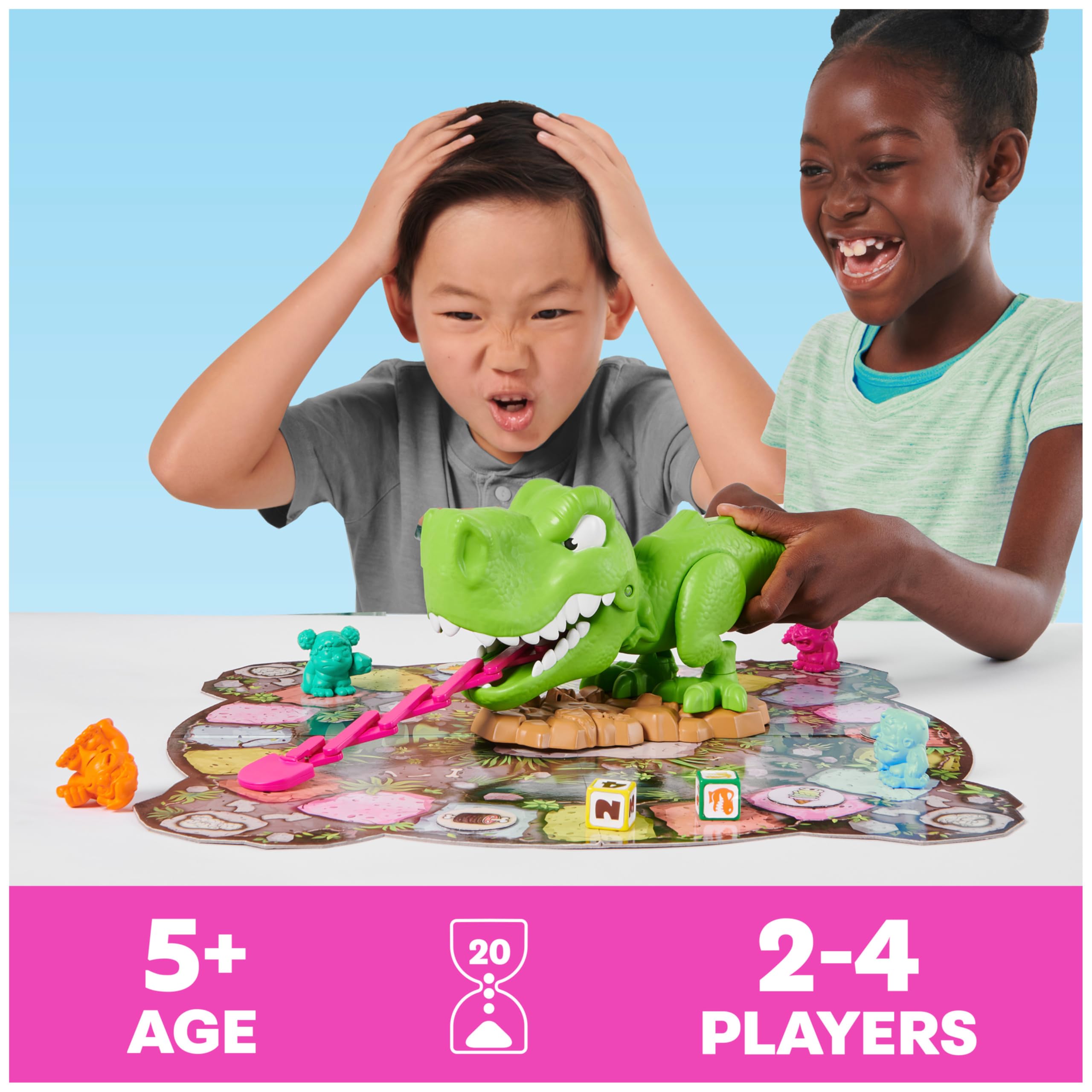 Spin Master Games, Snack-O-Saurus Rex Board Game, Kids Game, Funny Family Game, Fun Games, Family Game Night, Christmas Gifts for Kids, for Ages 5+