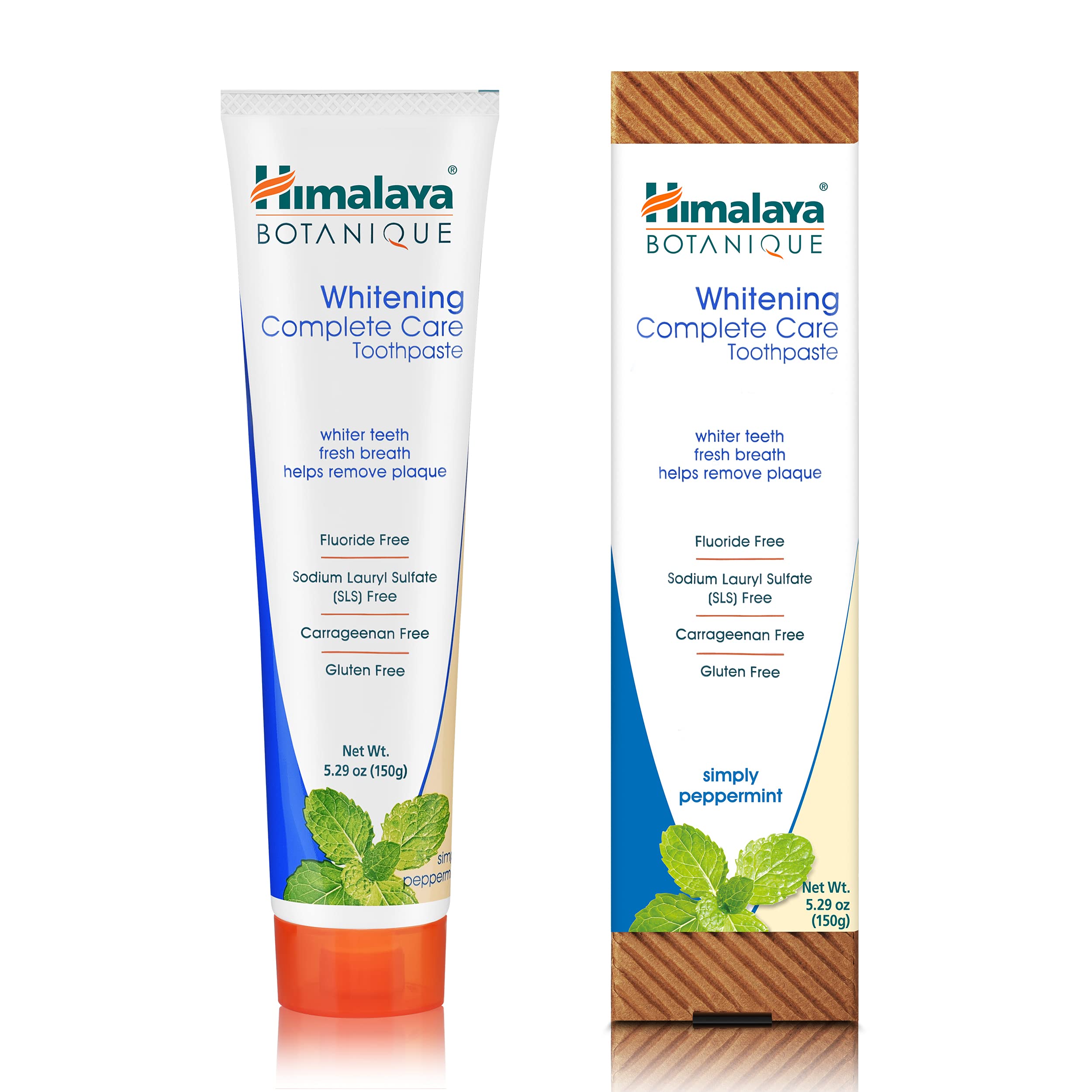 Himalaya Botanique Complete Care Whitening Toothpaste, Simply Peppermint, for a Clean Mouth, Whiter Teeth and Fresh Breath, 5.29 oz…